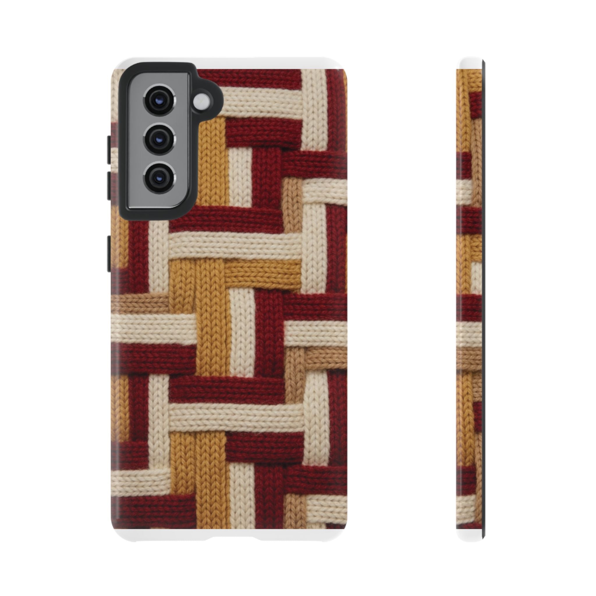 Yarn Pattern Phone Case Cozy Knit Texture Smartphone Protective Cover Elegant Design Mobile Device Cases for Samsung iPhone Pixel Models