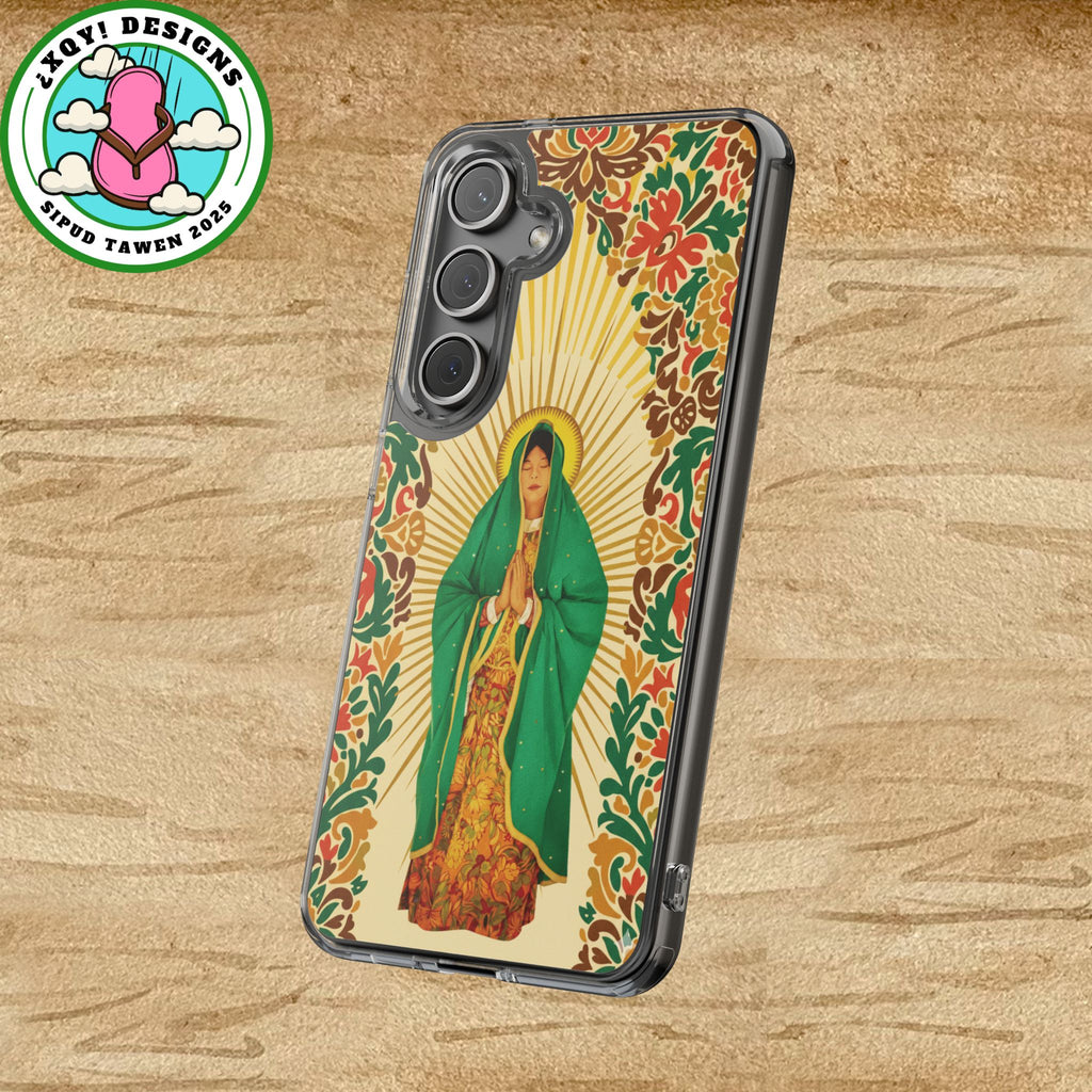 Virgin of Guadalupe Phone Case — Cut-Paper Style Religious Christian iPhone Samsung Pixel