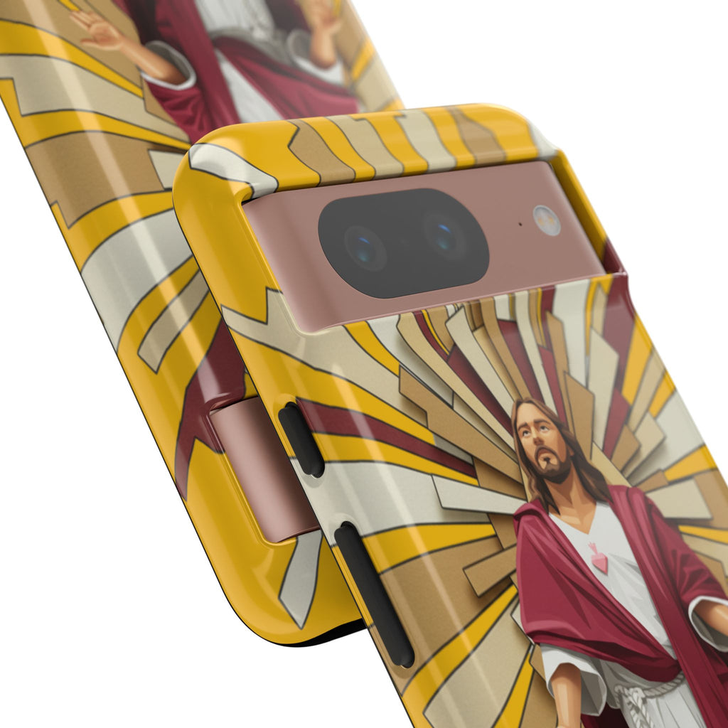 Radiant Jesus Art Phone Case | Christian Faith Inspirational Protective Cover