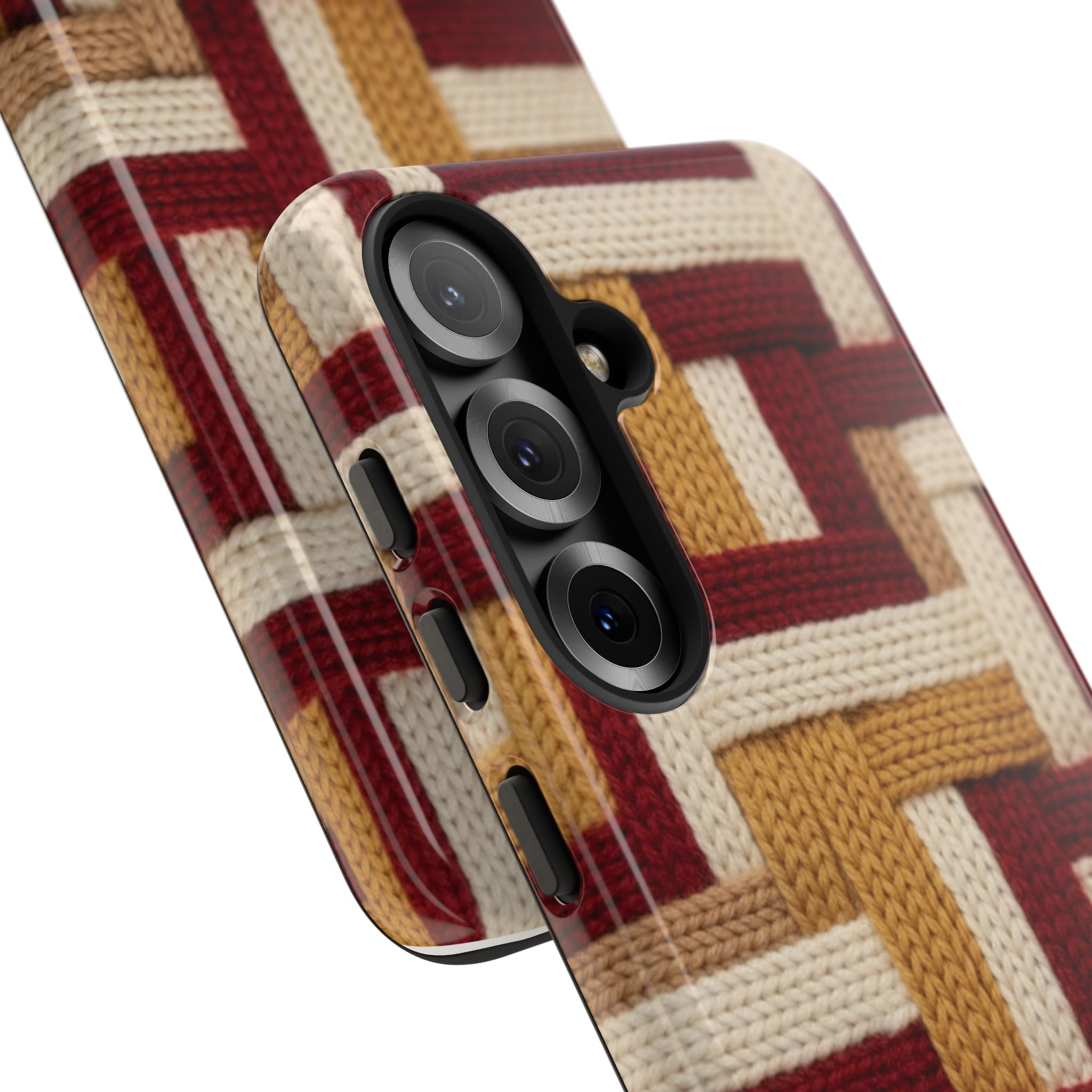 Yarn Pattern Phone Case Cozy Knit Texture Smartphone Protective Cover Elegant Design Mobile Device Cases for Samsung iPhone Pixel Models