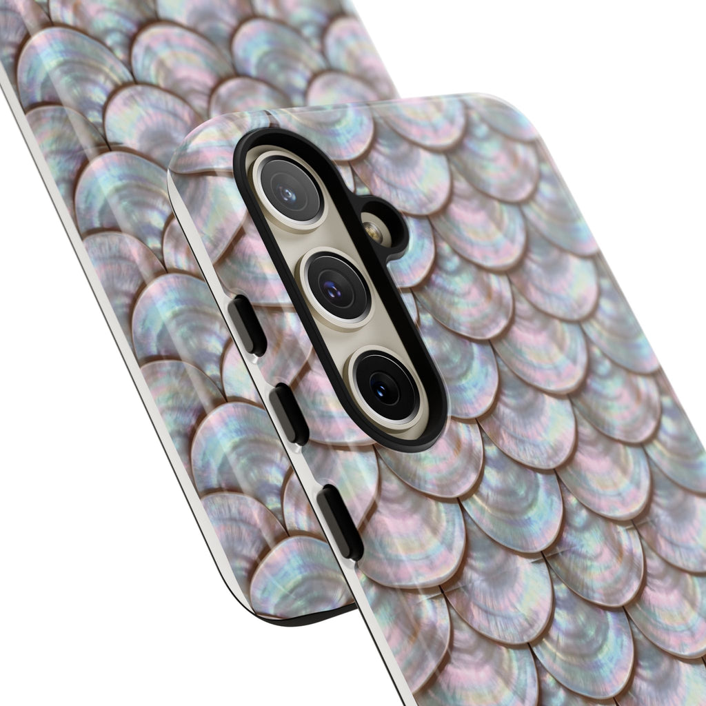 Mother of Pearl Scallop Scale Phone Case — Luxury Galaxy iPhone & Pixel