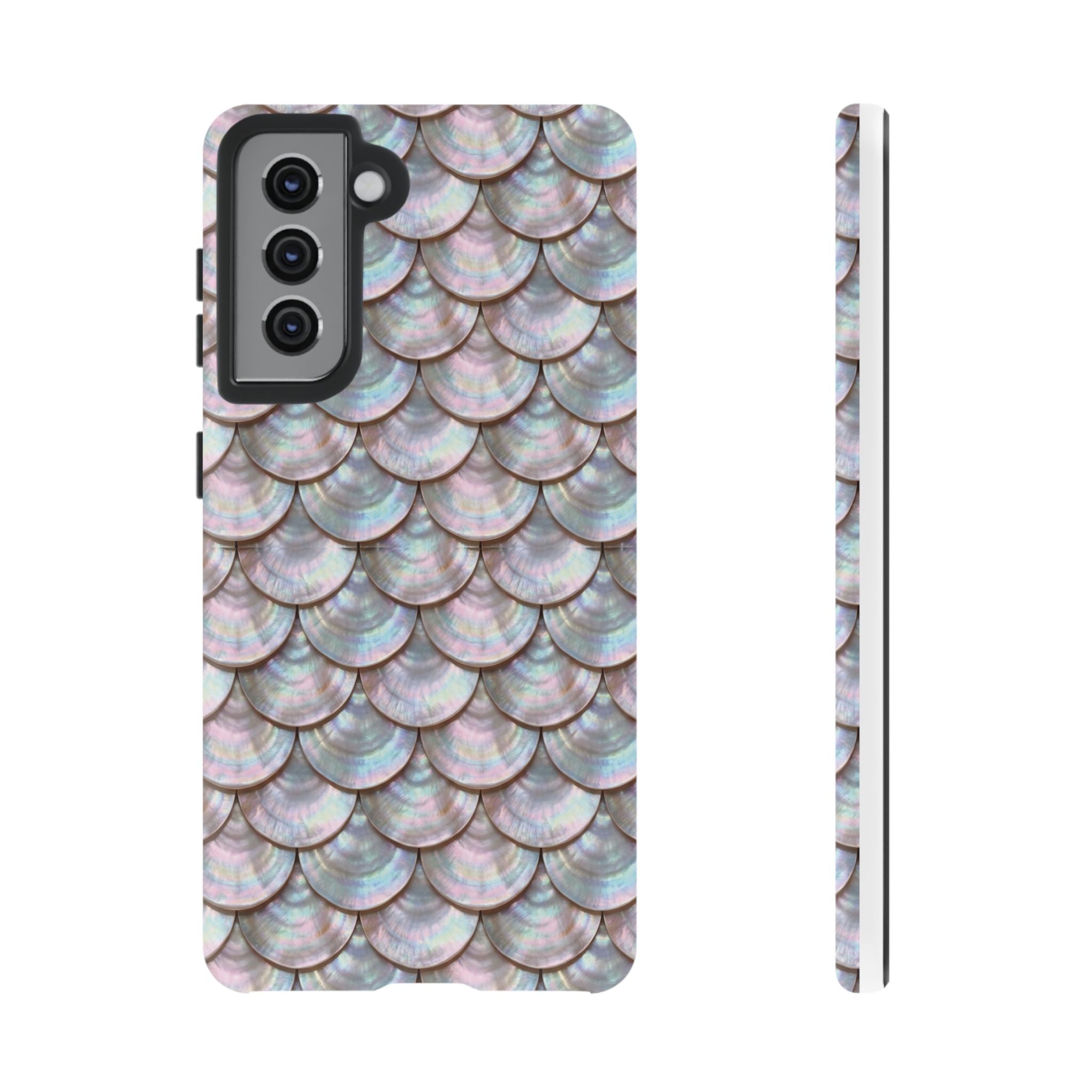 Mother of Pearl Scallop Scale Phone Case — Luxury Galaxy iPhone & Pixel