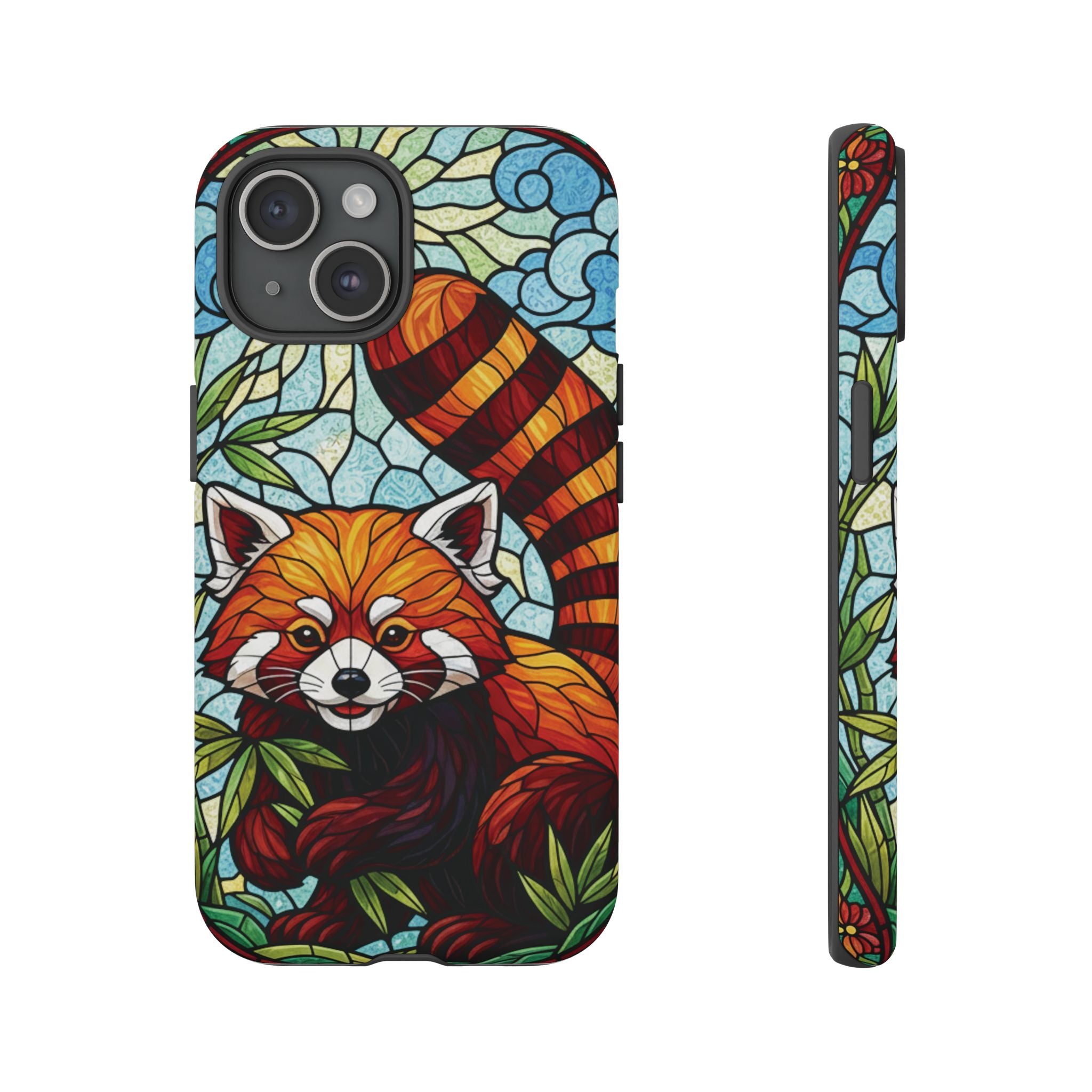Red Panda Stained Glass Phone Case | Samsung iPhone Pixel