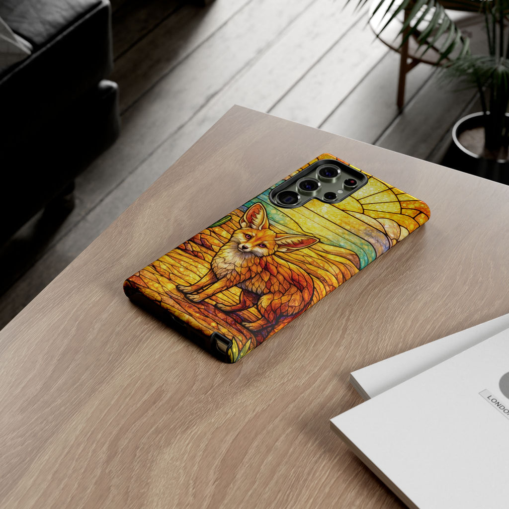 Desert Fox Stained Glass Phone Case — Galaxy & iPhone Pixel Compatible