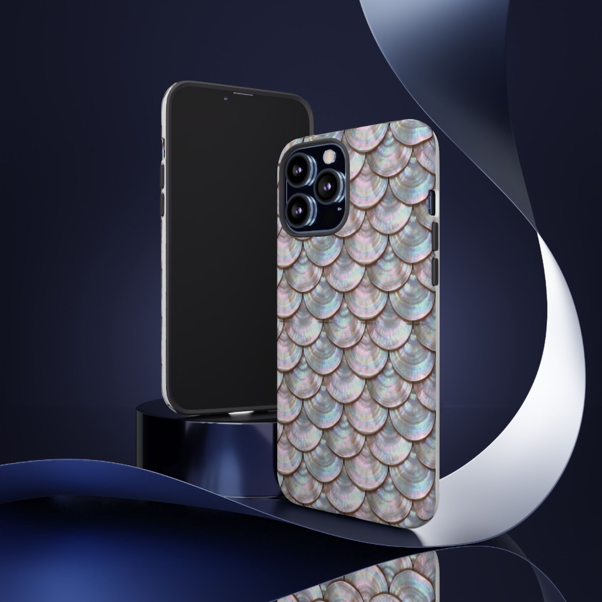 Mother of Pearl Scallop Scale Phone Case — Luxury Galaxy iPhone & Pixel