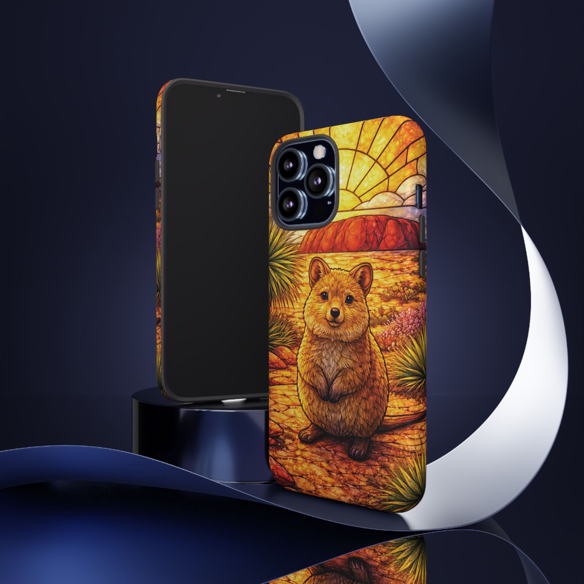 Quokka Stained-Glass Phone Case — Galaxy, iPhone & Pixel