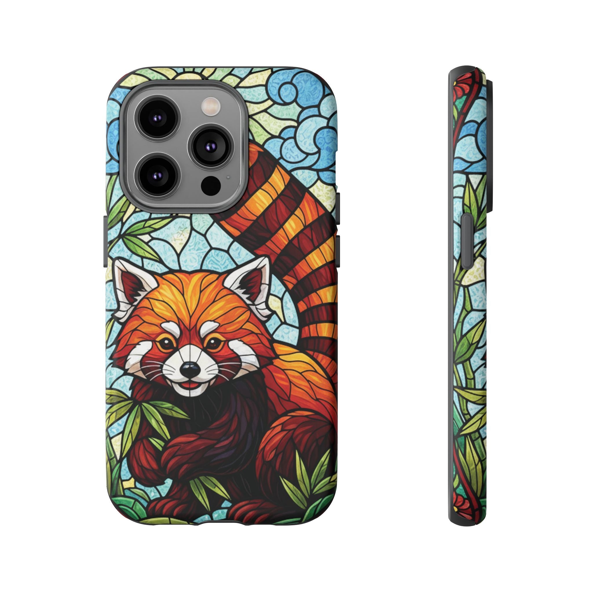 Red Panda Stained Glass Phone Case | Samsung iPhone Pixel
