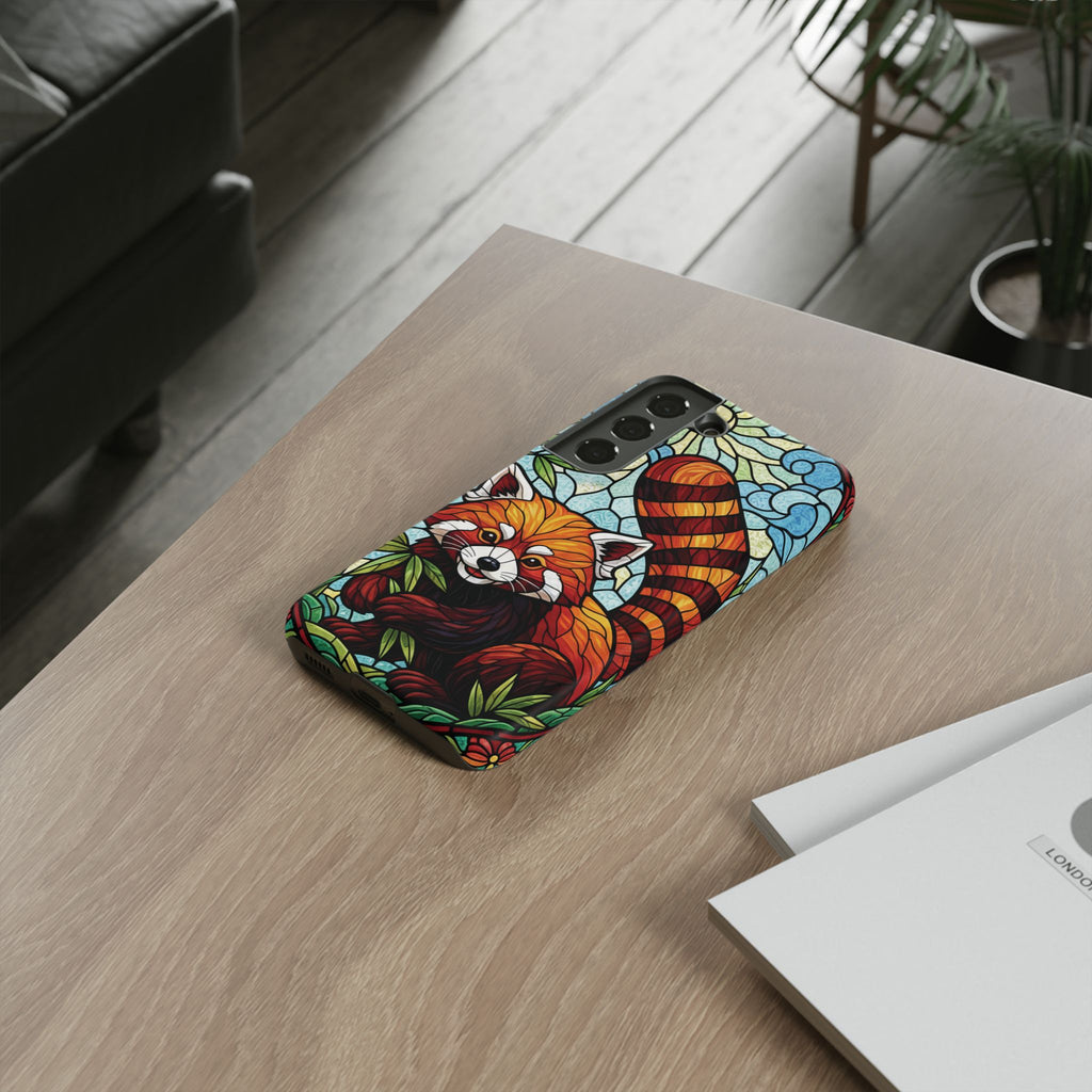 Red Panda Stained Glass Phone Case | Samsung iPhone Pixel
