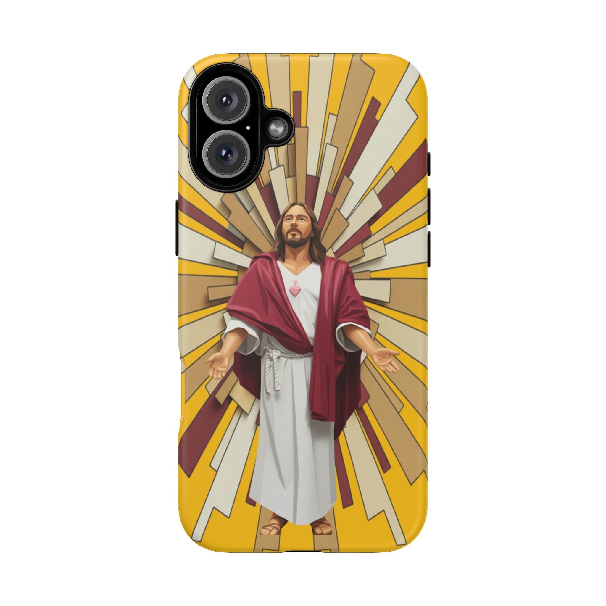 Radiant Jesus Art Phone Case | Christian Faith Inspirational Protective Cover