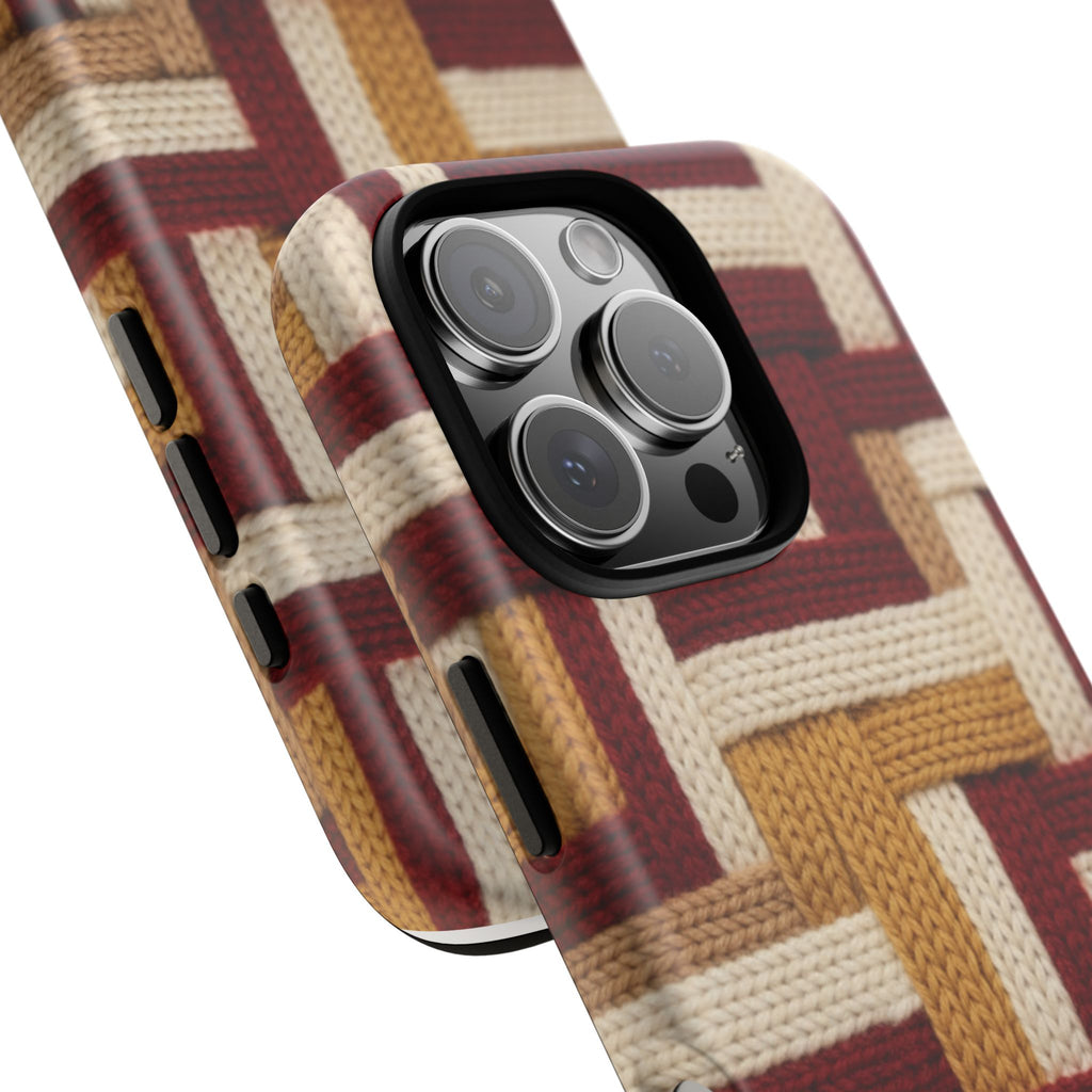 Yarn Pattern Phone Case Cozy Knit Texture Smartphone Protective Cover Elegant Design Mobile Device Cases for Samsung iPhone Pixel Models