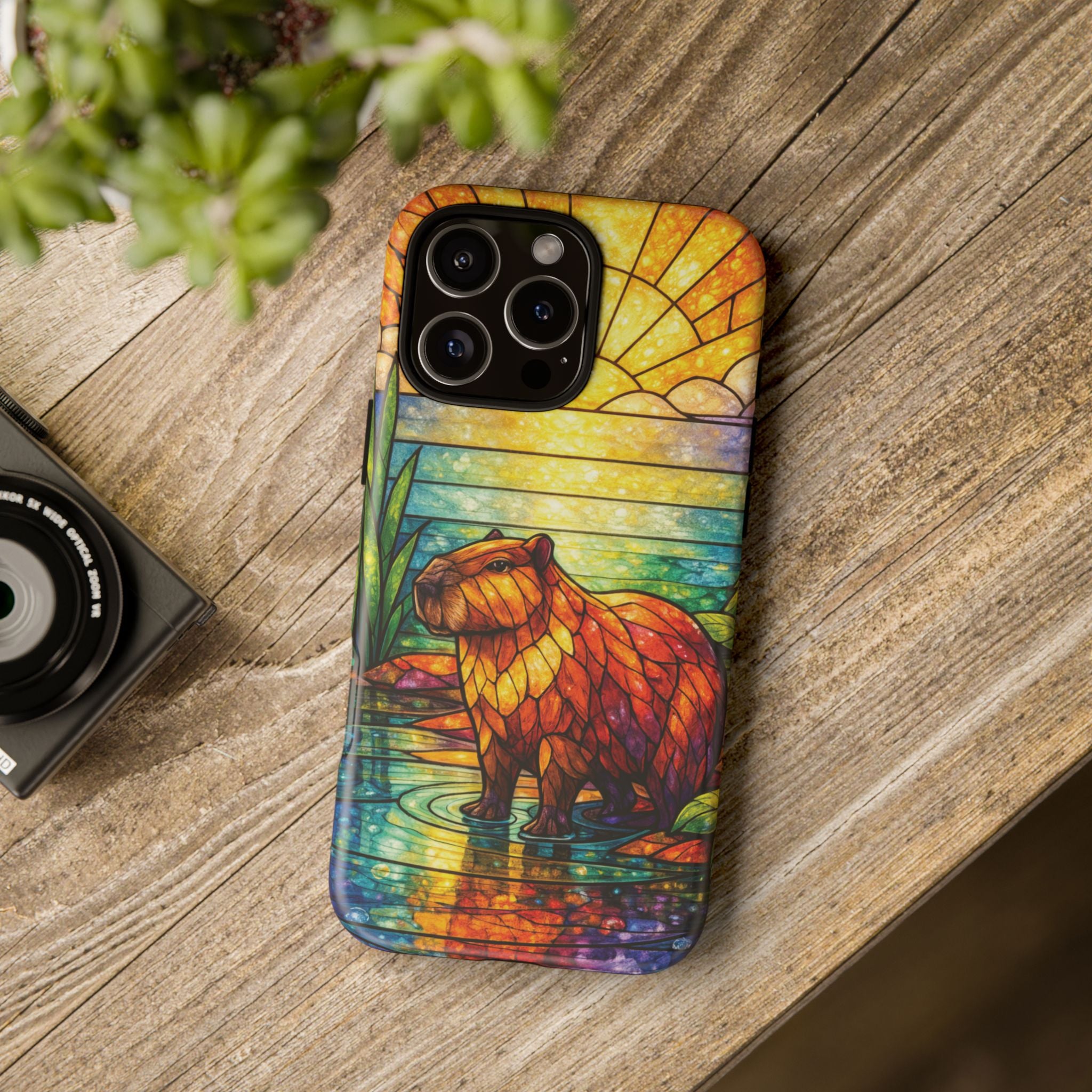 Capybara Stained Glass Galaxy Phone Case — "Tough Cases"