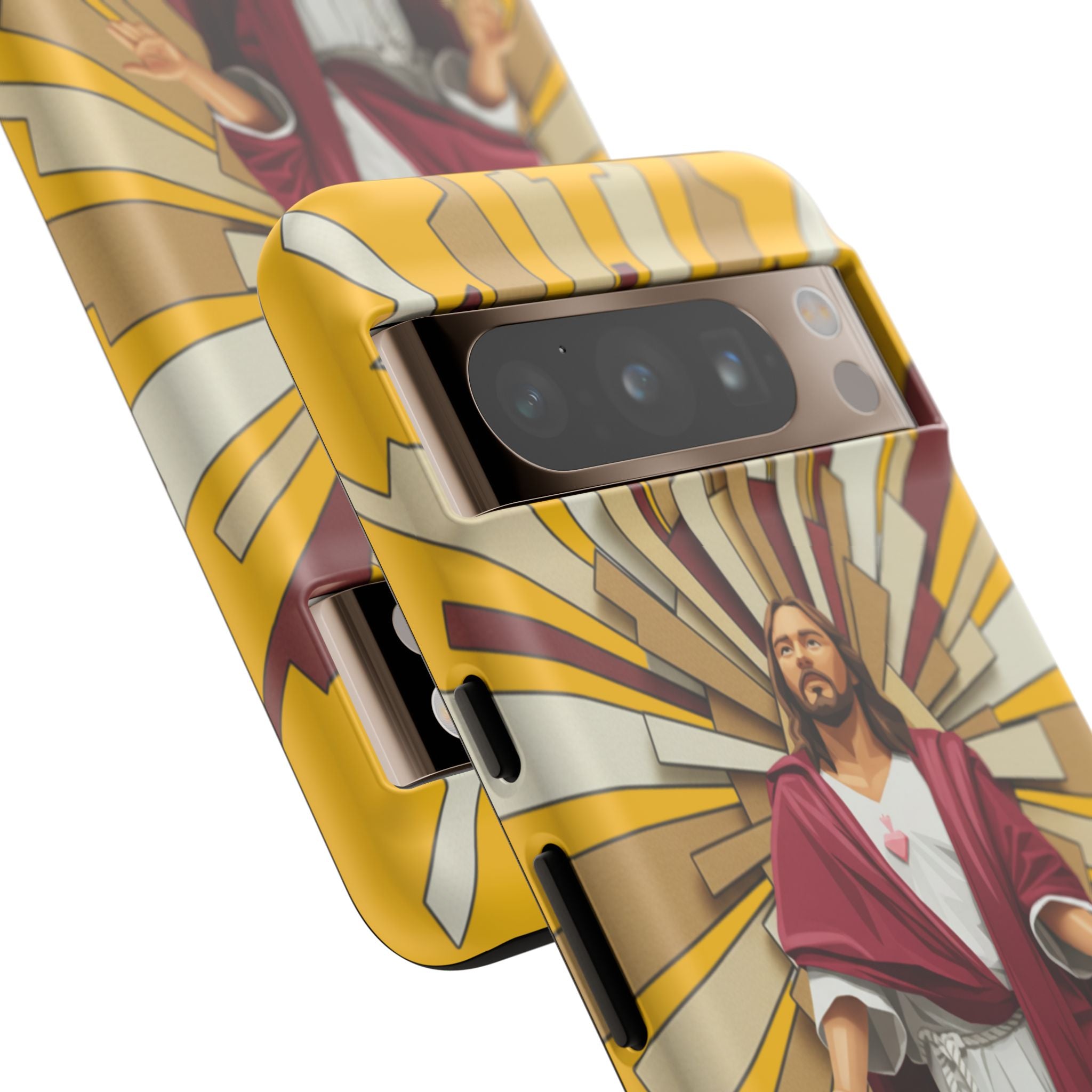 Radiant Jesus Art Phone Case | Christian Faith Inspirational Protective Cover