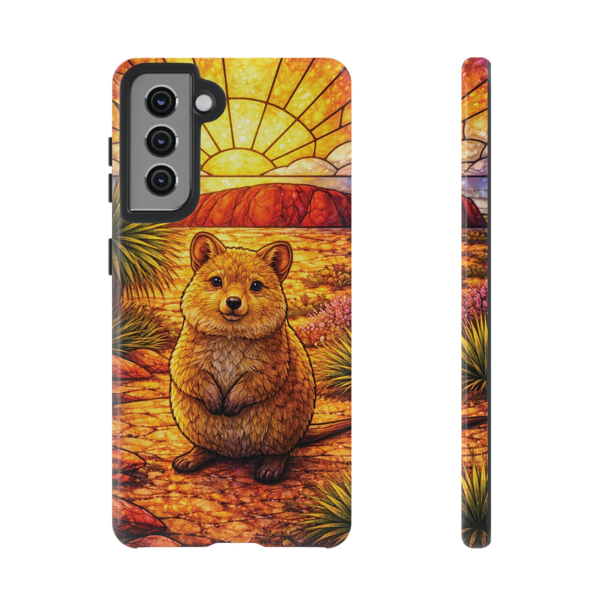 Quokka Stained-Glass Phone Case — Galaxy, iPhone & Pixel