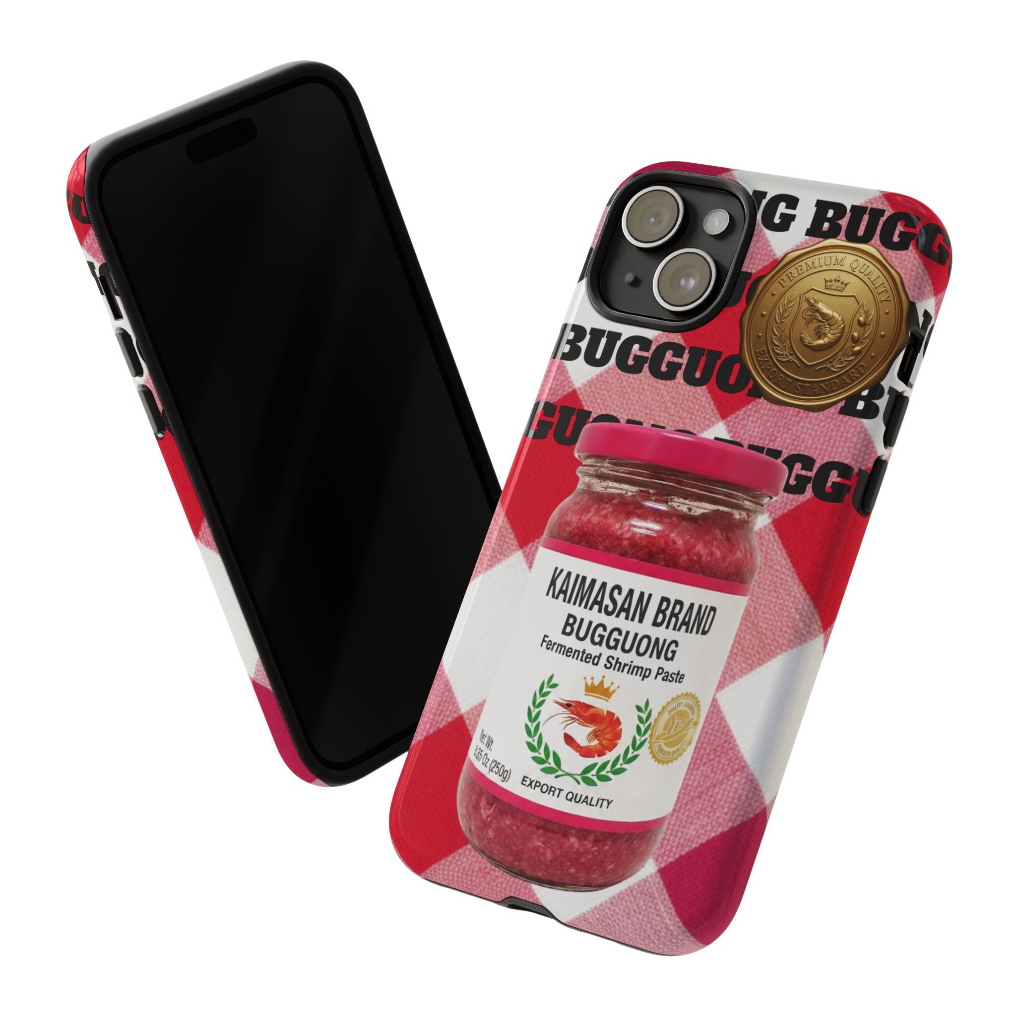 Red Gingham Phone Case Filipino Food Lover Gingham Pattern Phone Accessory Foodie Philippine Cuisine Lover Gift for Foodies