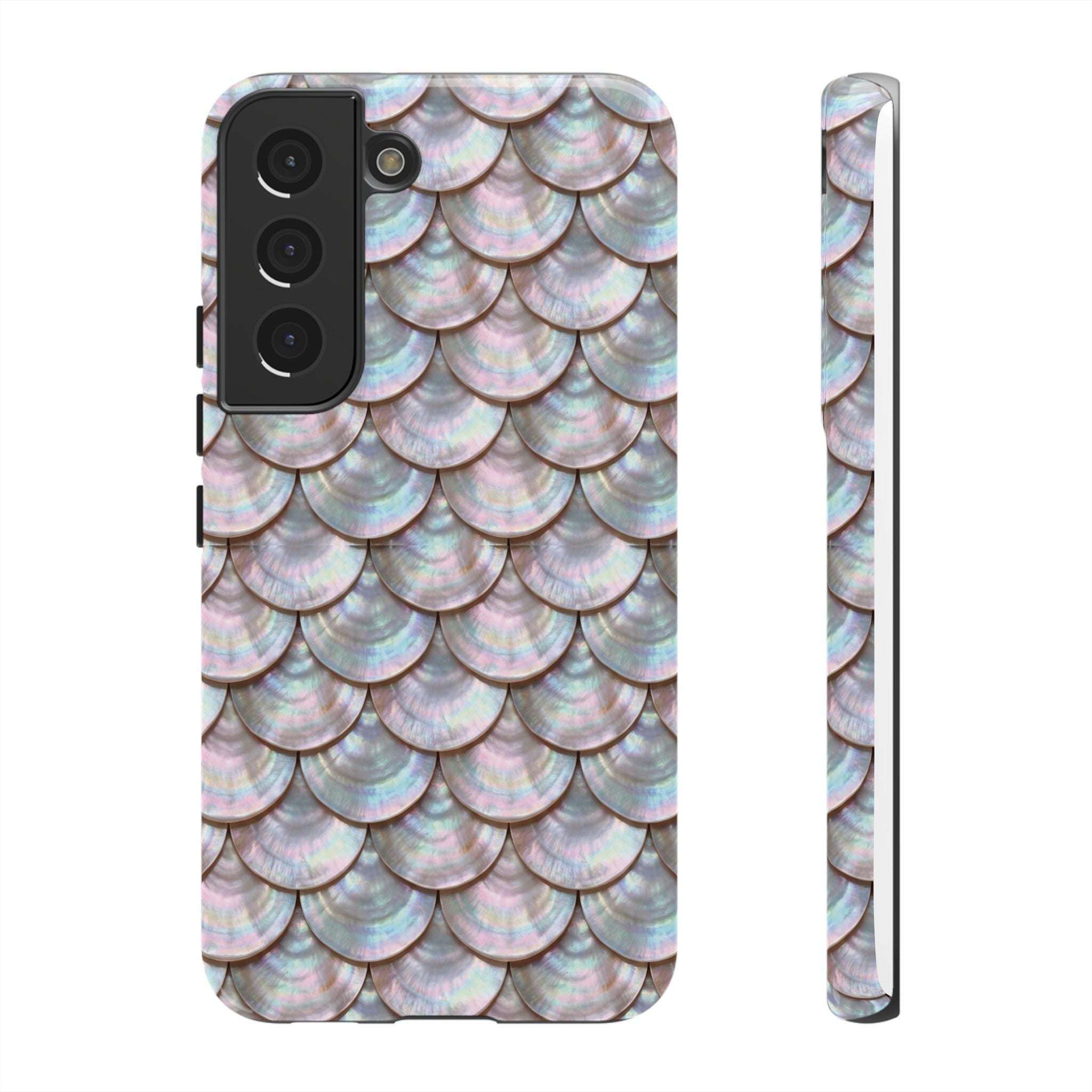 Mother of Pearl Scallop Scale Phone Case — Luxury Galaxy iPhone & Pixel