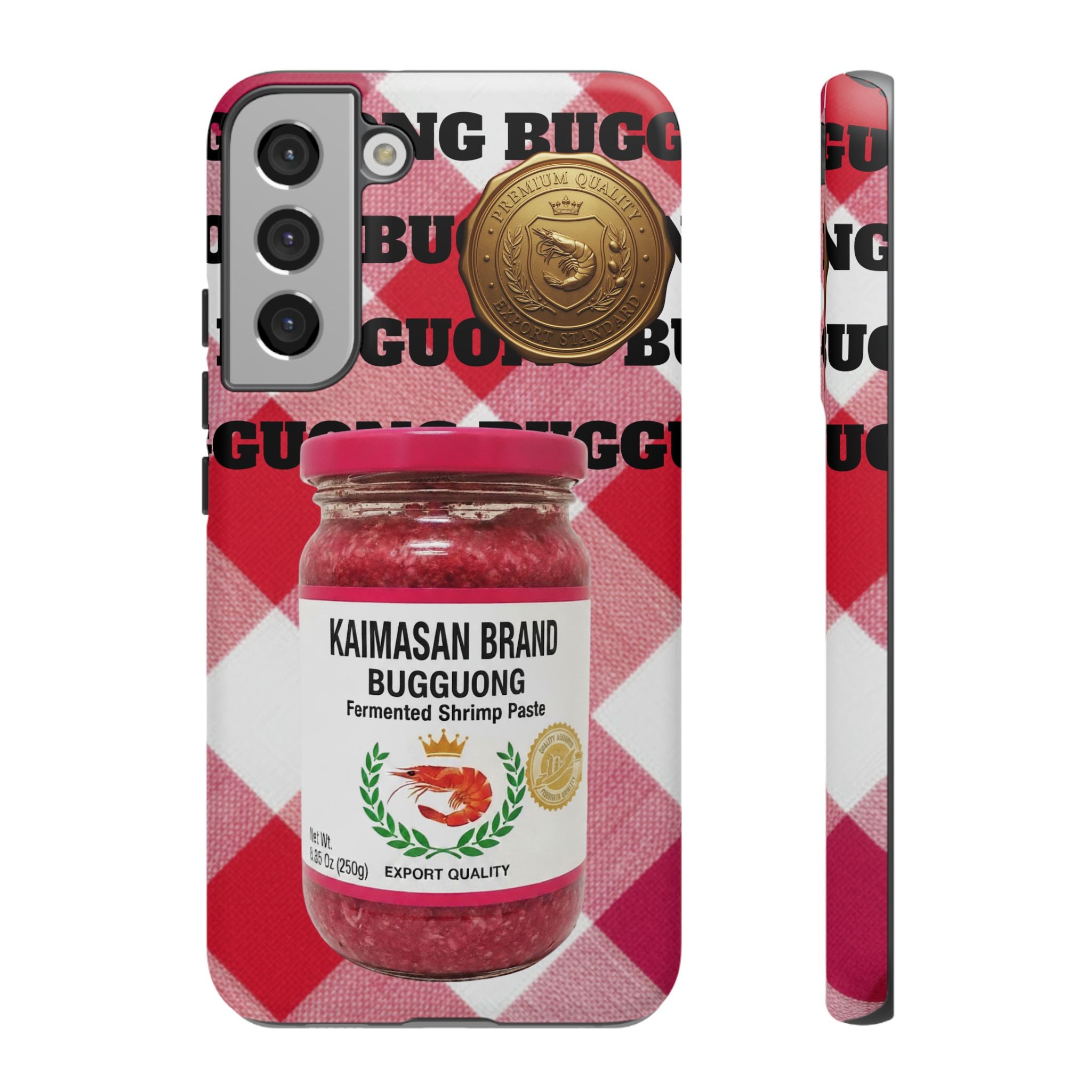 Red Gingham Phone Case Filipino Food Lover Gingham Pattern Phone Accessory Foodie Philippine Cuisine Lover Gift for Foodies