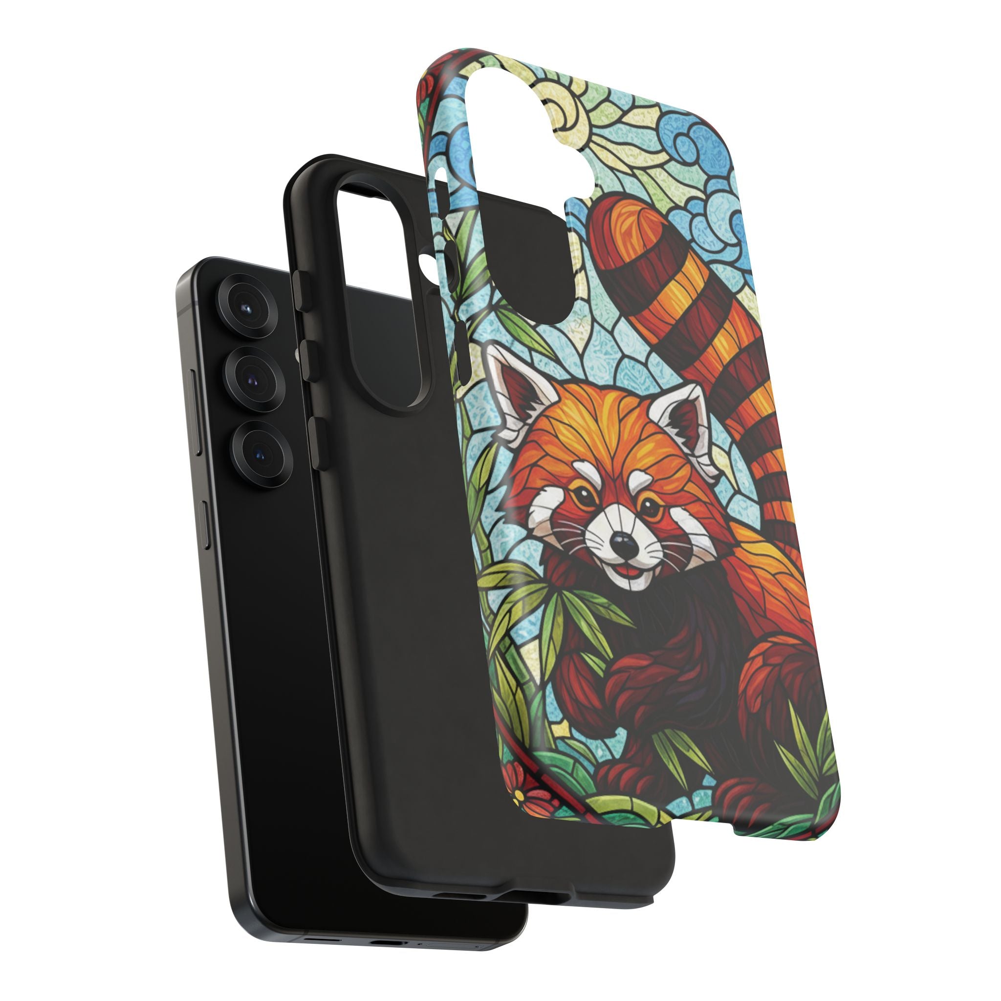 Red Panda Stained Glass Phone Case | Samsung iPhone Pixel