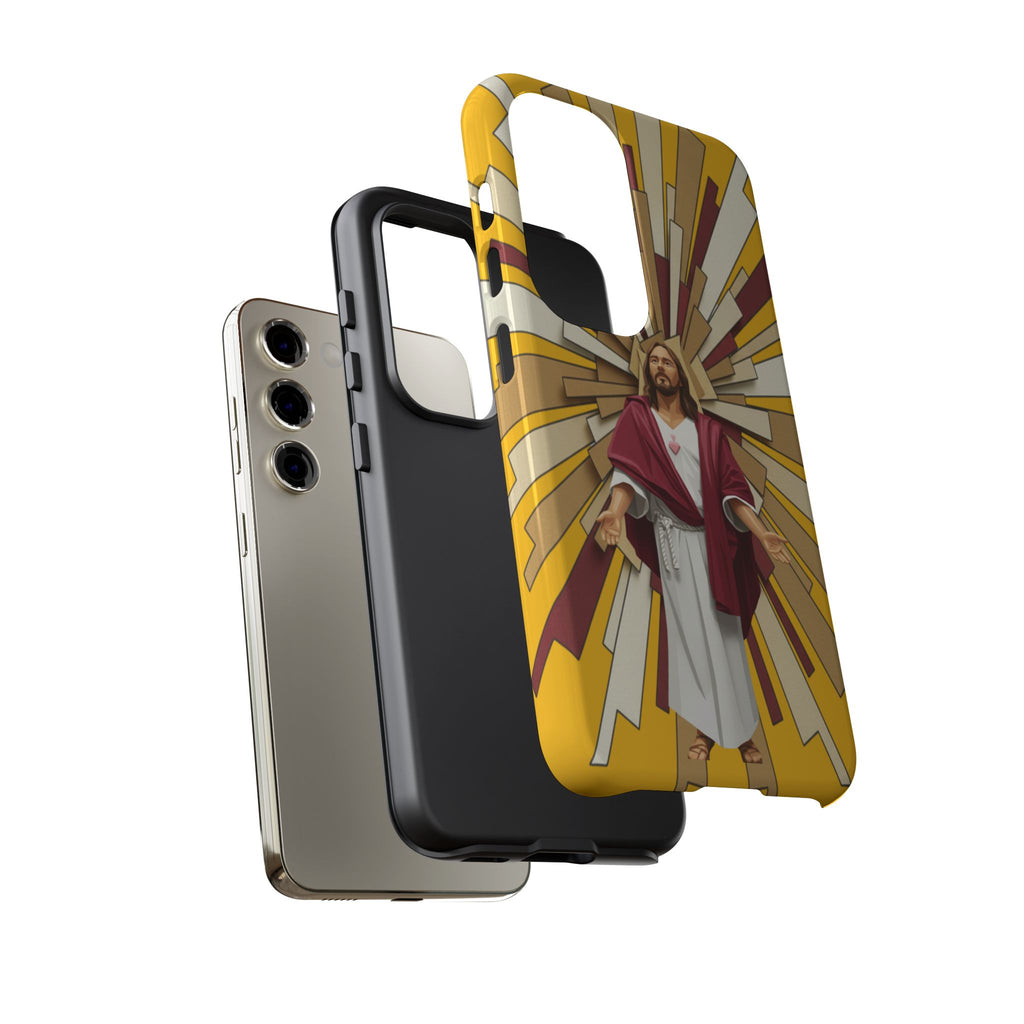 Radiant Jesus Art Phone Case | Christian Faith Inspirational Protective Cover
