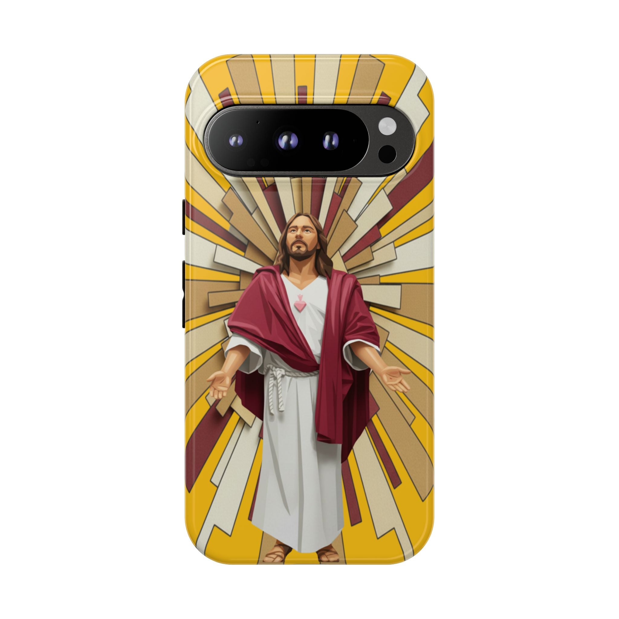 Radiant Jesus Art Phone Case | Christian Faith Inspirational Protective Cover