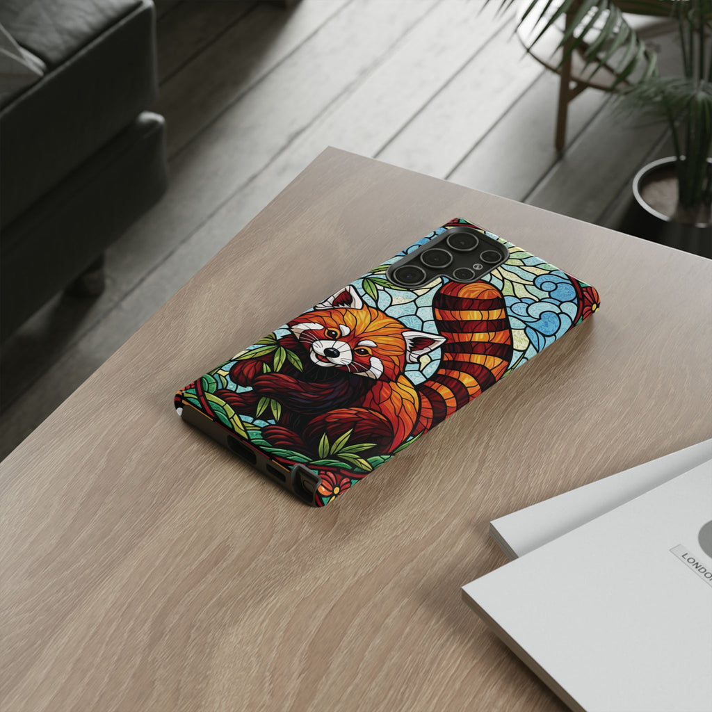 Red Panda Stained Glass Phone Case | Samsung iPhone Pixel