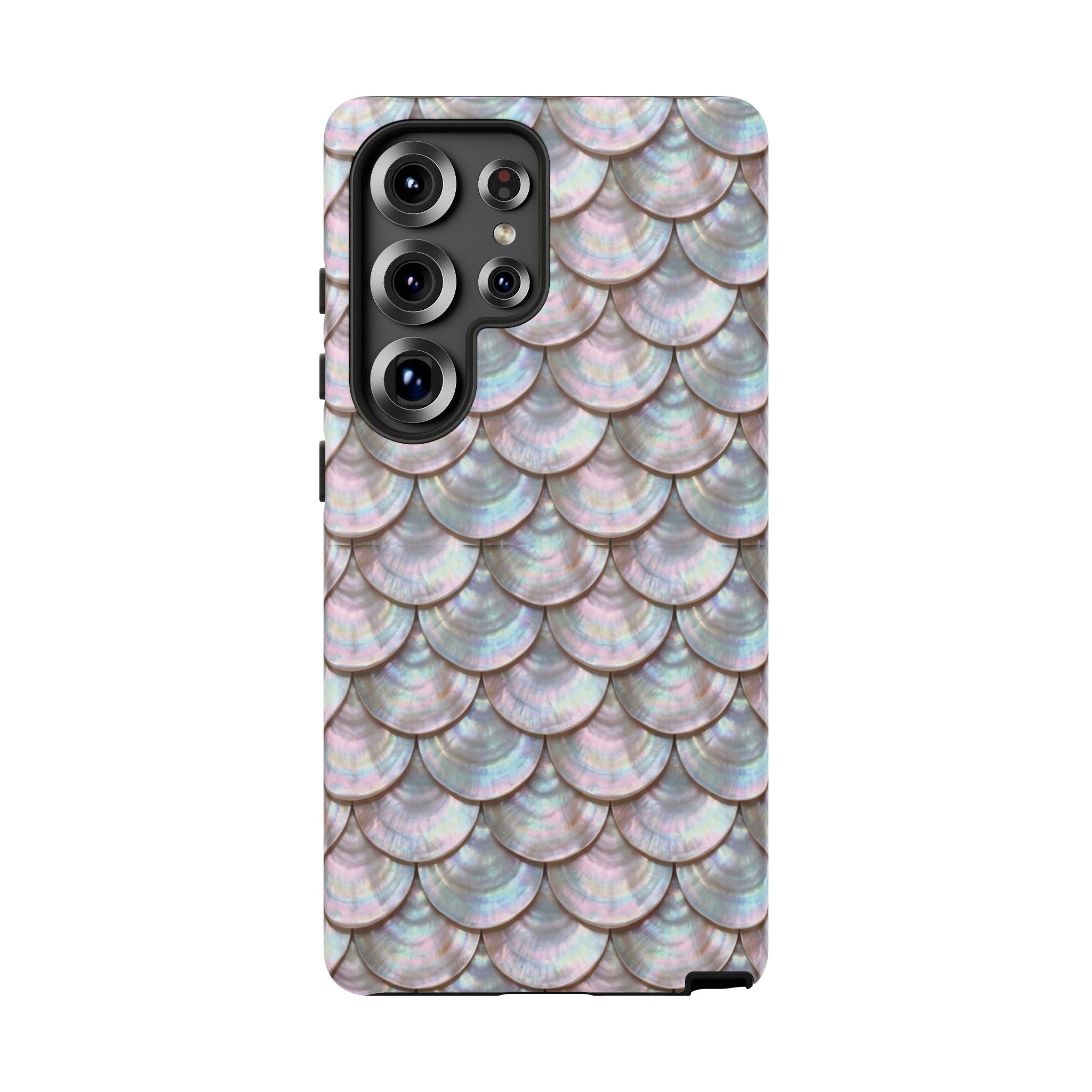 Mother of Pearl Scallop Scale Phone Case — Luxury Galaxy iPhone & Pixel