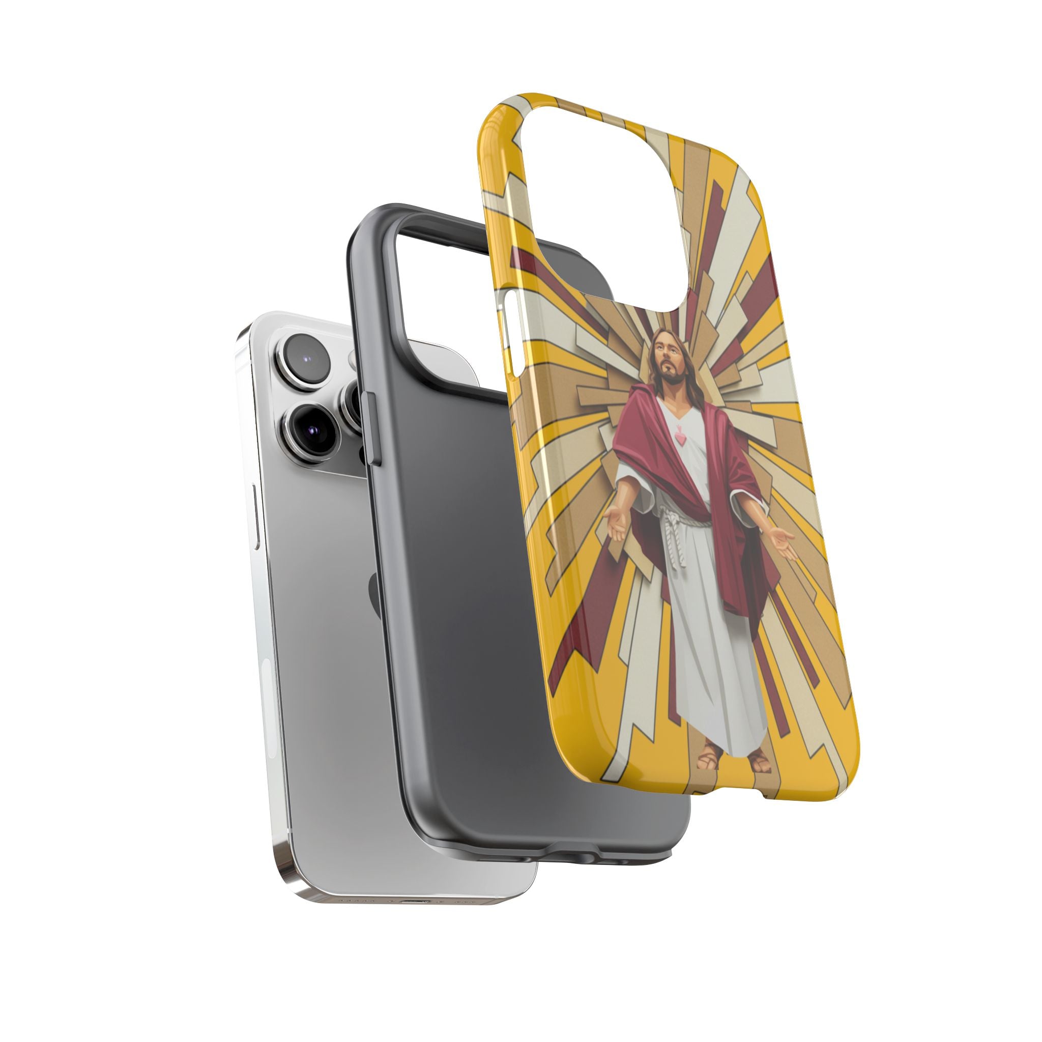 Radiant Jesus Art Phone Case | Christian Faith Inspirational Protective Cover