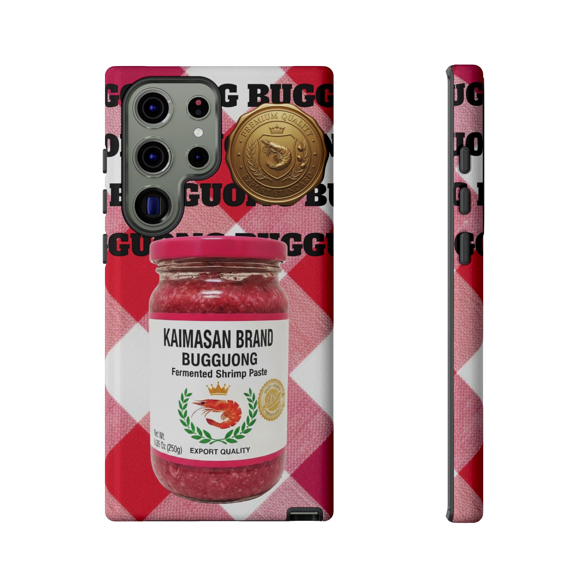 Red Gingham Phone Case Filipino Food Lover Gingham Pattern Phone Accessory Foodie Philippine Cuisine Lover Gift for Foodies