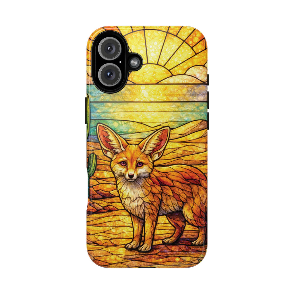 Desert Fox Stained Glass Phone Case — Galaxy & iPhone Pixel Compatible