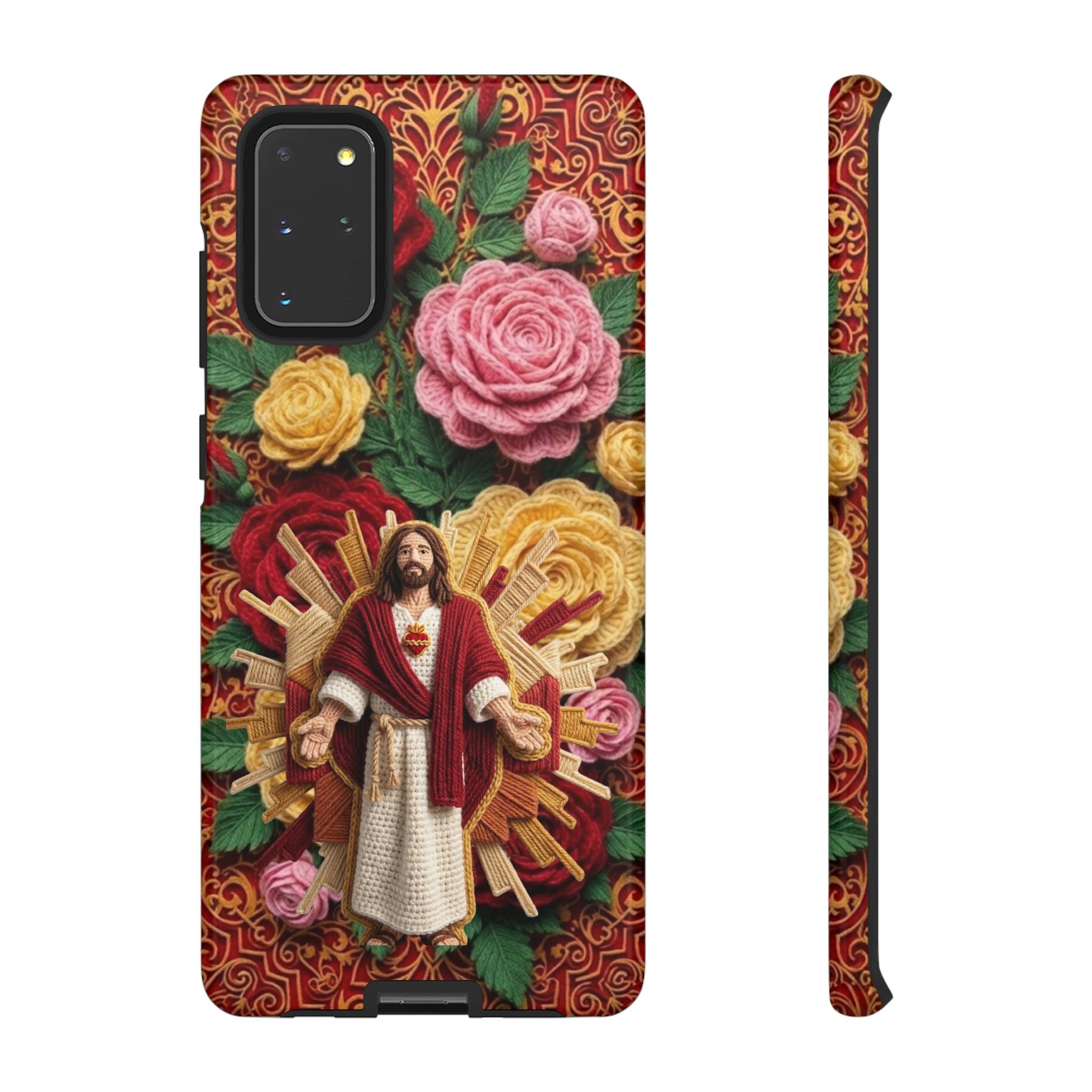 Jesus Resurrection faux-yarn phone case | Resurrection artwork phone case