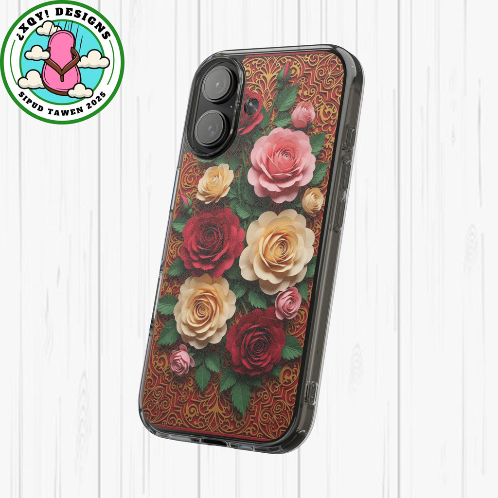 Cut-Paper Rose Bouquet Phone Case