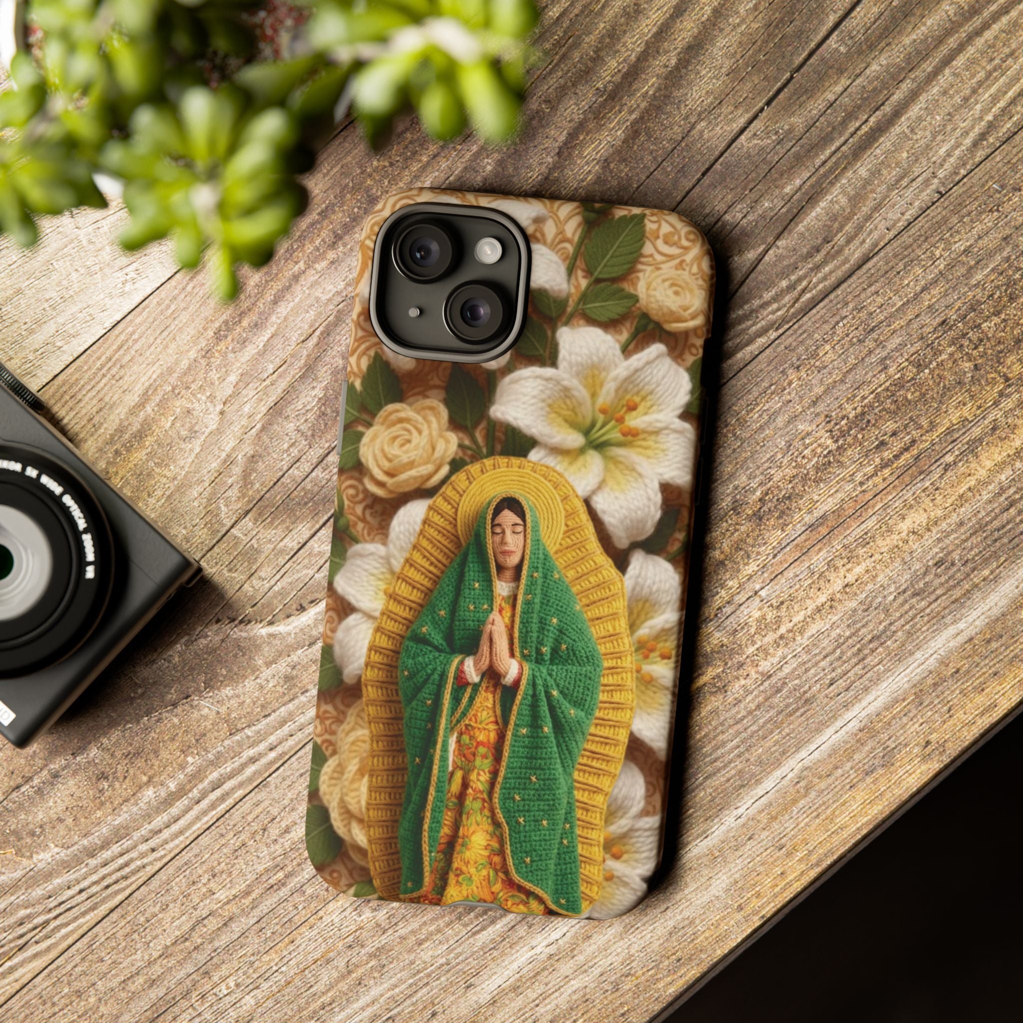 Sacred Our Lady of Guadalupe Virgin Mary Devotional Phone Case iPhone Samsung Galaxy Google Pixel Religious Textured Art Cover Gift
