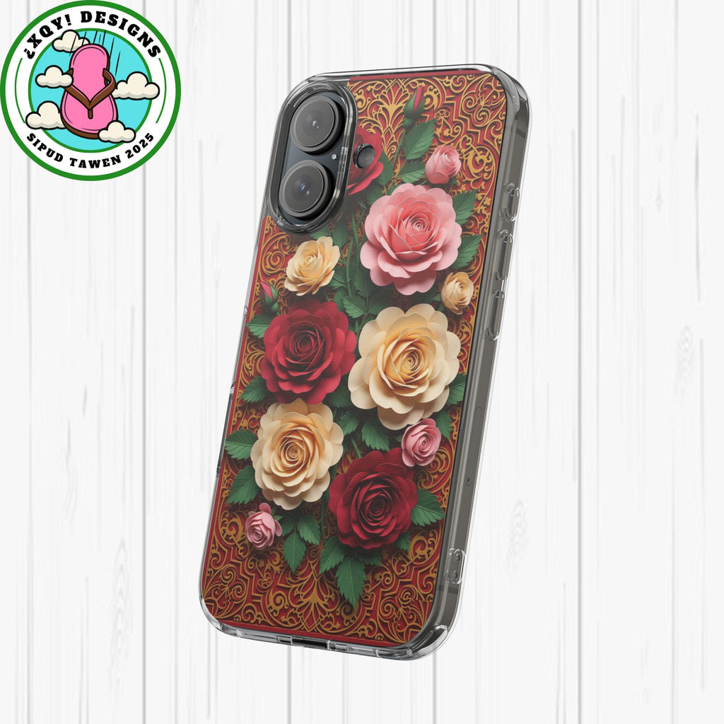 Cut-Paper Rose Bouquet Phone Case