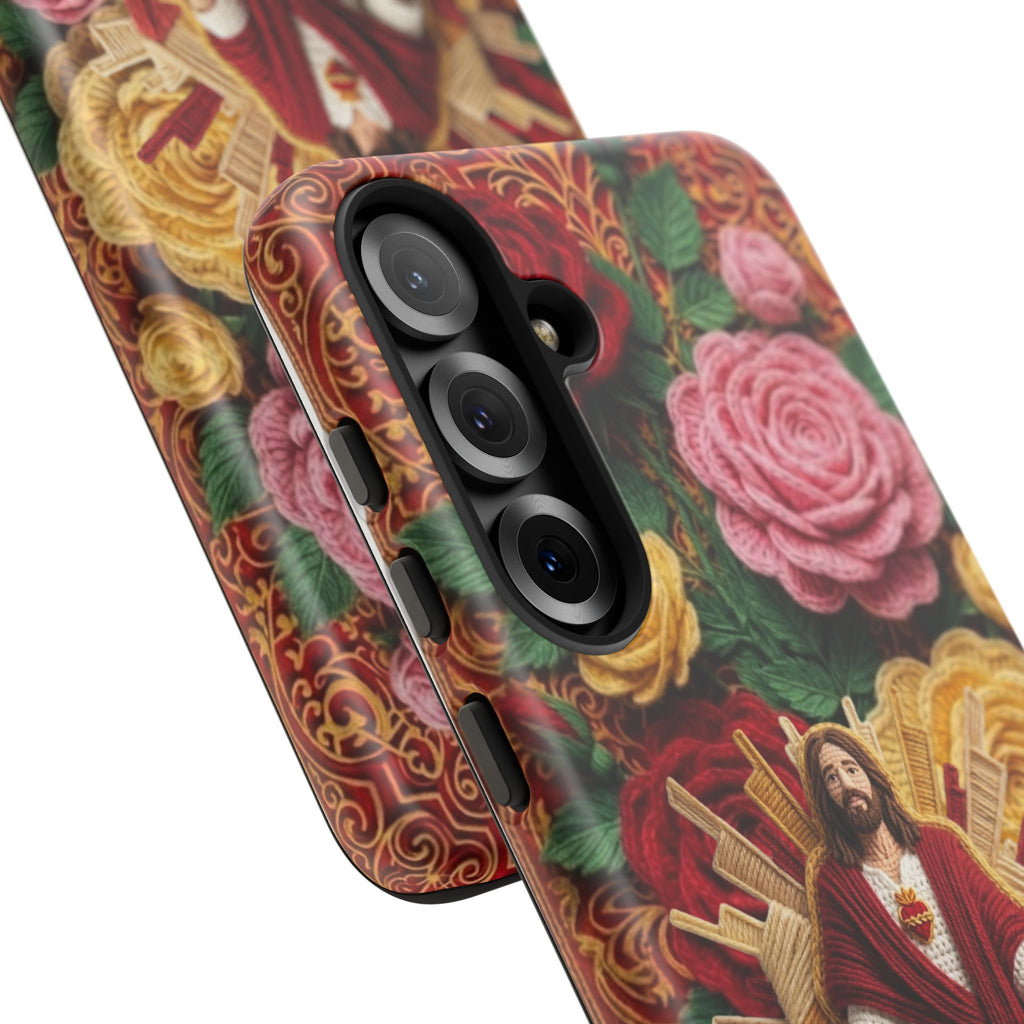 Jesus Resurrection faux-yarn phone case | Resurrection artwork phone case