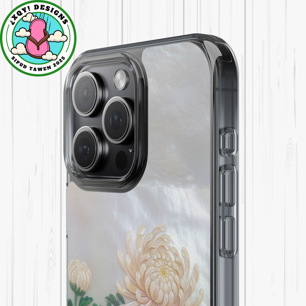 Mother of pearl inlay Phone Case Nacre art panel Chinese mother of pearl flowers Chrysanthemum wall art design elegant luxury  gift
