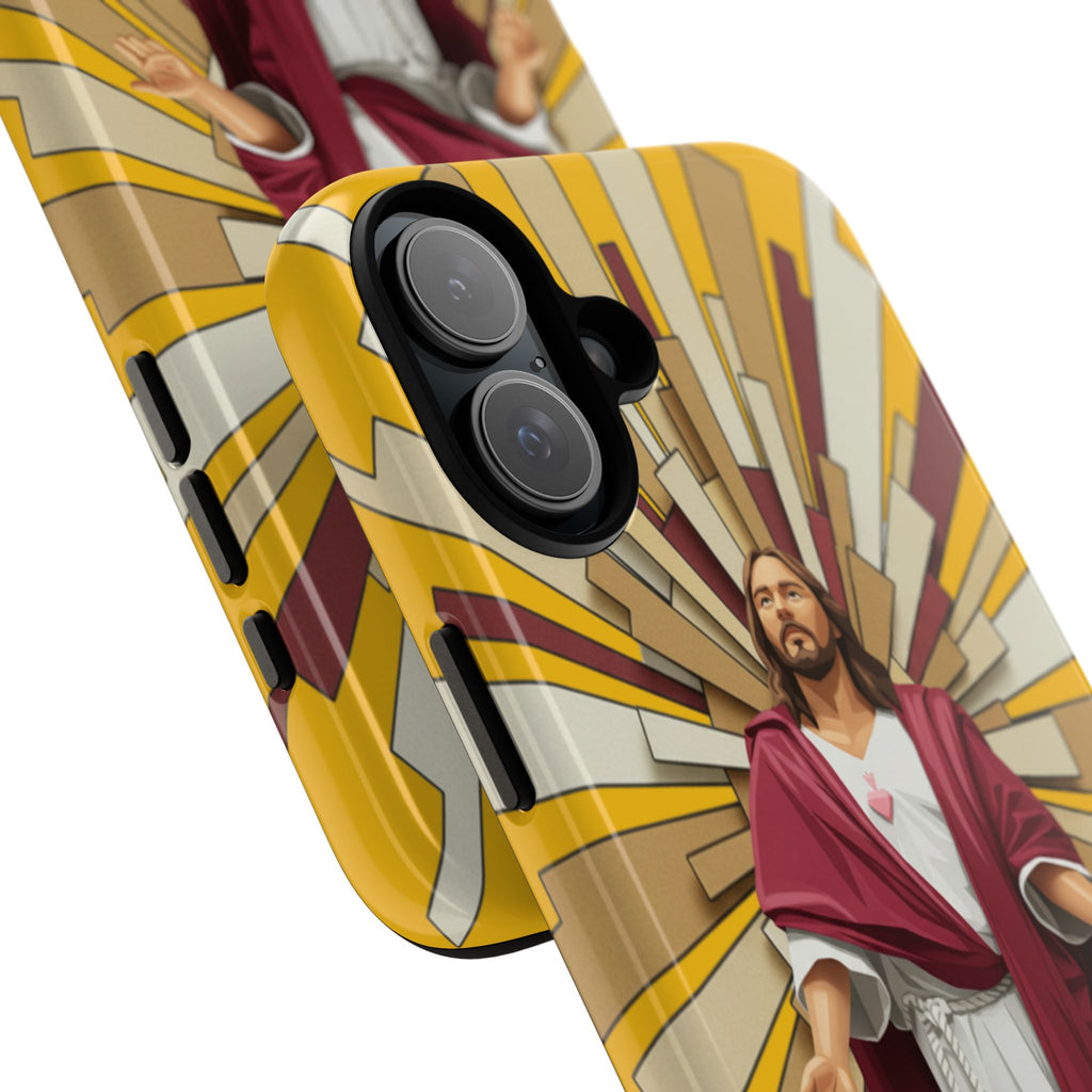 Radiant Jesus Art Phone Case | Christian Faith Inspirational Protective Cover