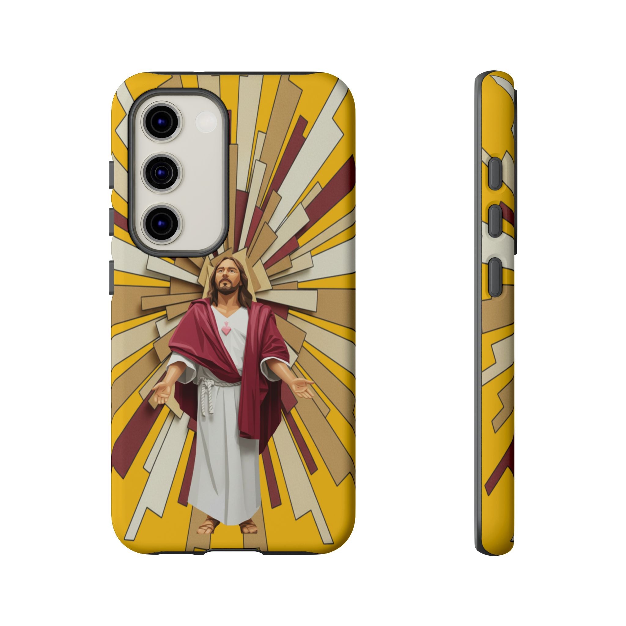 Radiant Jesus Art Phone Case | Christian Faith Inspirational Protective Cover
