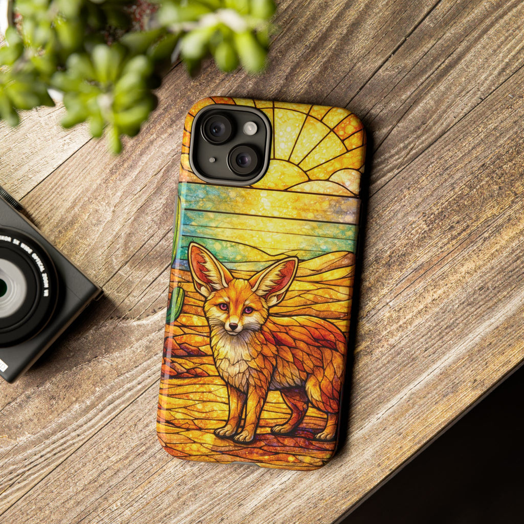 Desert Fox Stained Glass Phone Case — Galaxy & iPhone Pixel Compatible