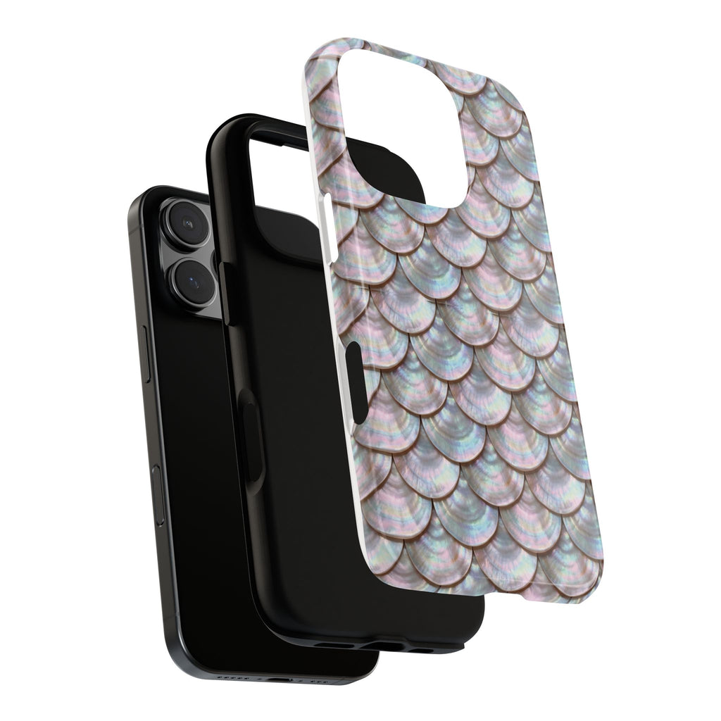 Mother of Pearl Scallop Scale Phone Case — Luxury Galaxy iPhone & Pixel