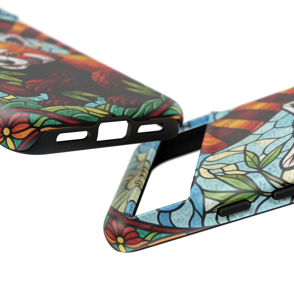 Red Panda Stained Glass Phone Case | Samsung iPhone Pixel