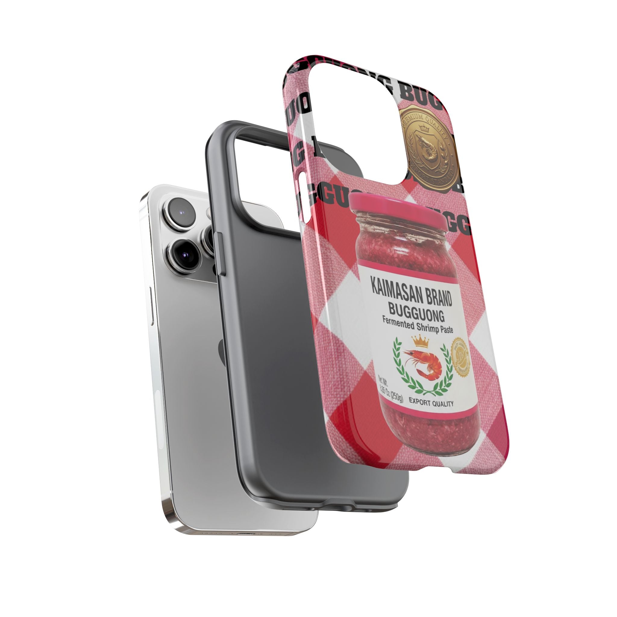 Red Gingham Phone Case Filipino Food Lover Gingham Pattern Phone Accessory Foodie Philippine Cuisine Lover Gift for Foodies