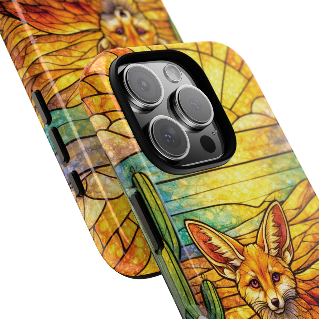 Desert Fox Stained Glass Phone Case — Galaxy & iPhone Pixel Compatible