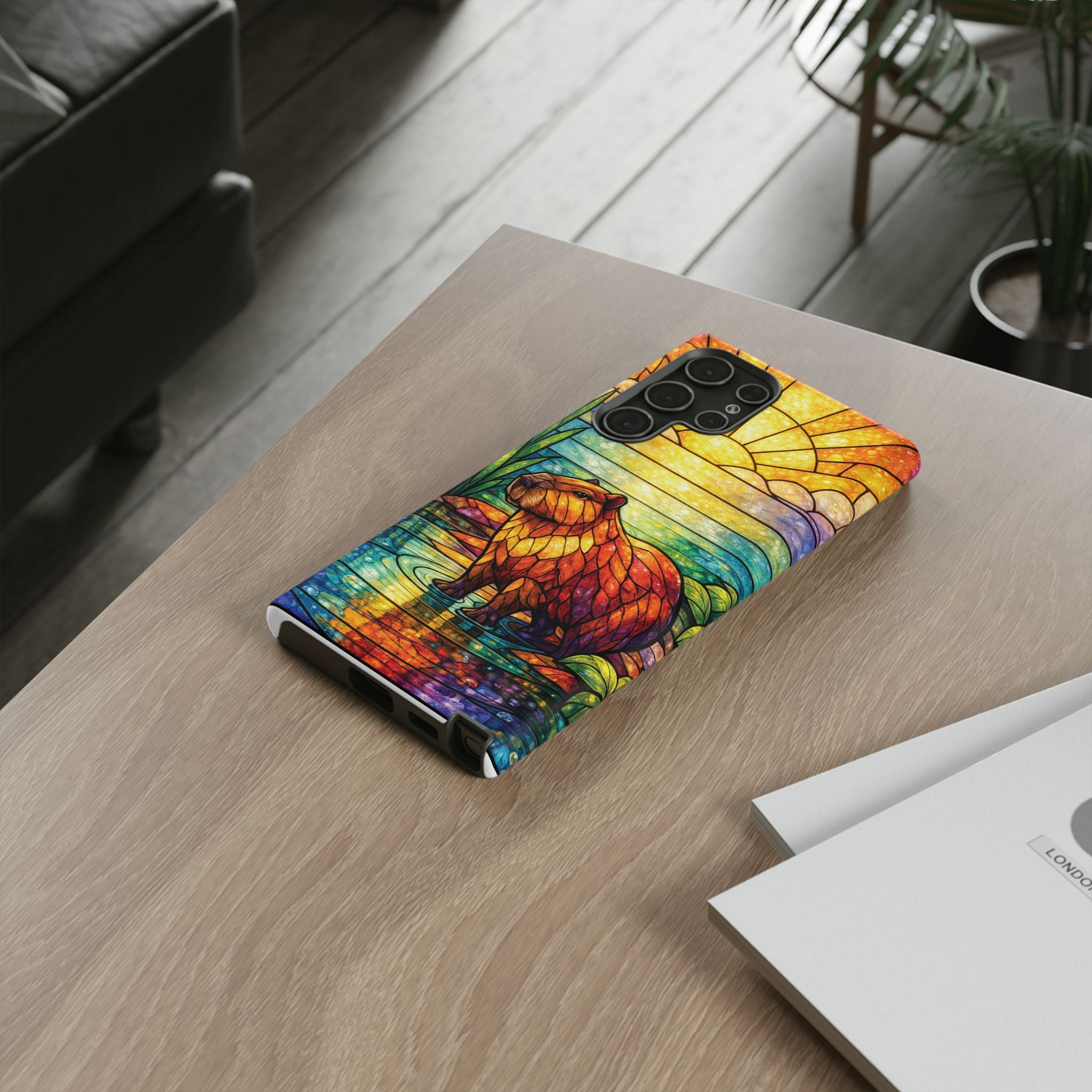Capybara Stained Glass Galaxy Phone Case — "Tough Cases"