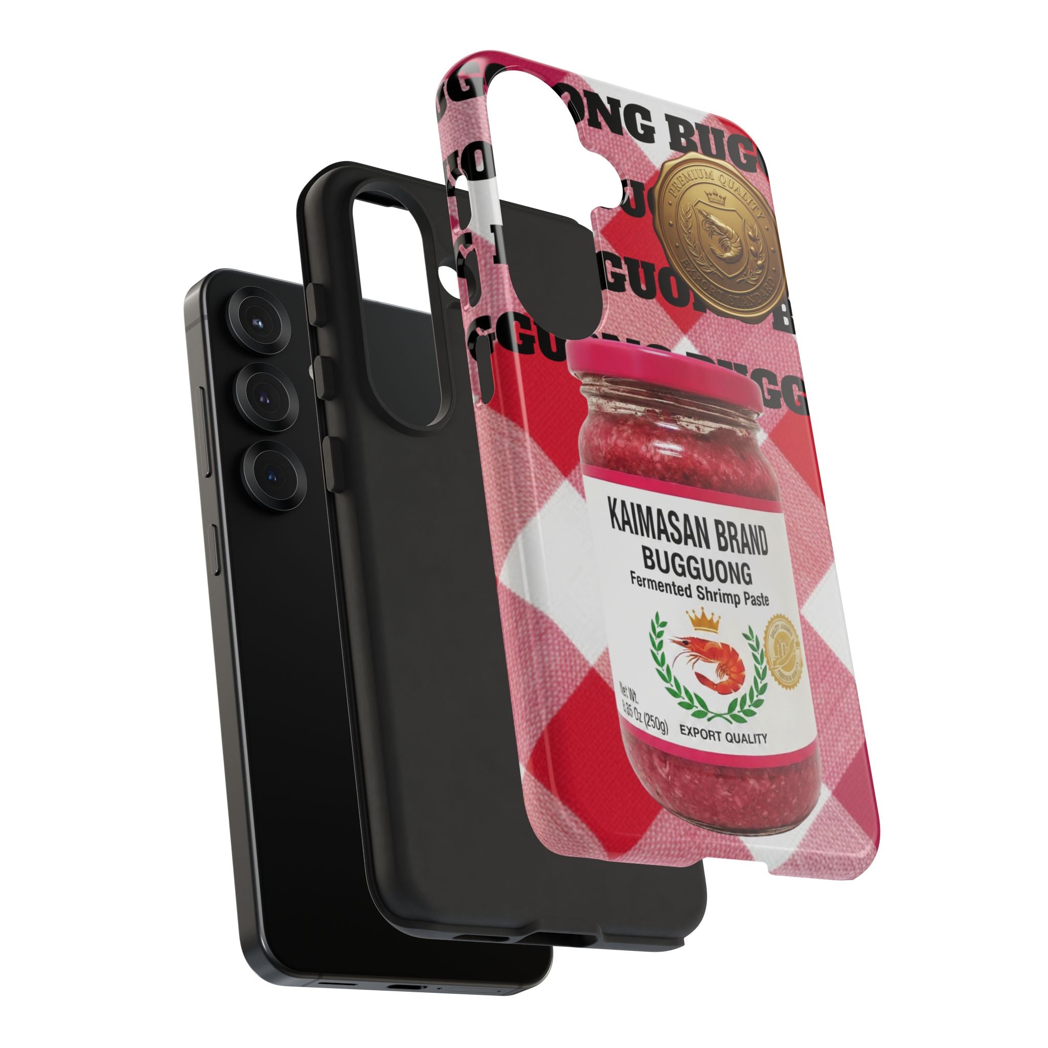 Red Gingham Phone Case Filipino Food Lover Gingham Pattern Phone Accessory Foodie Philippine Cuisine Lover Gift for Foodies