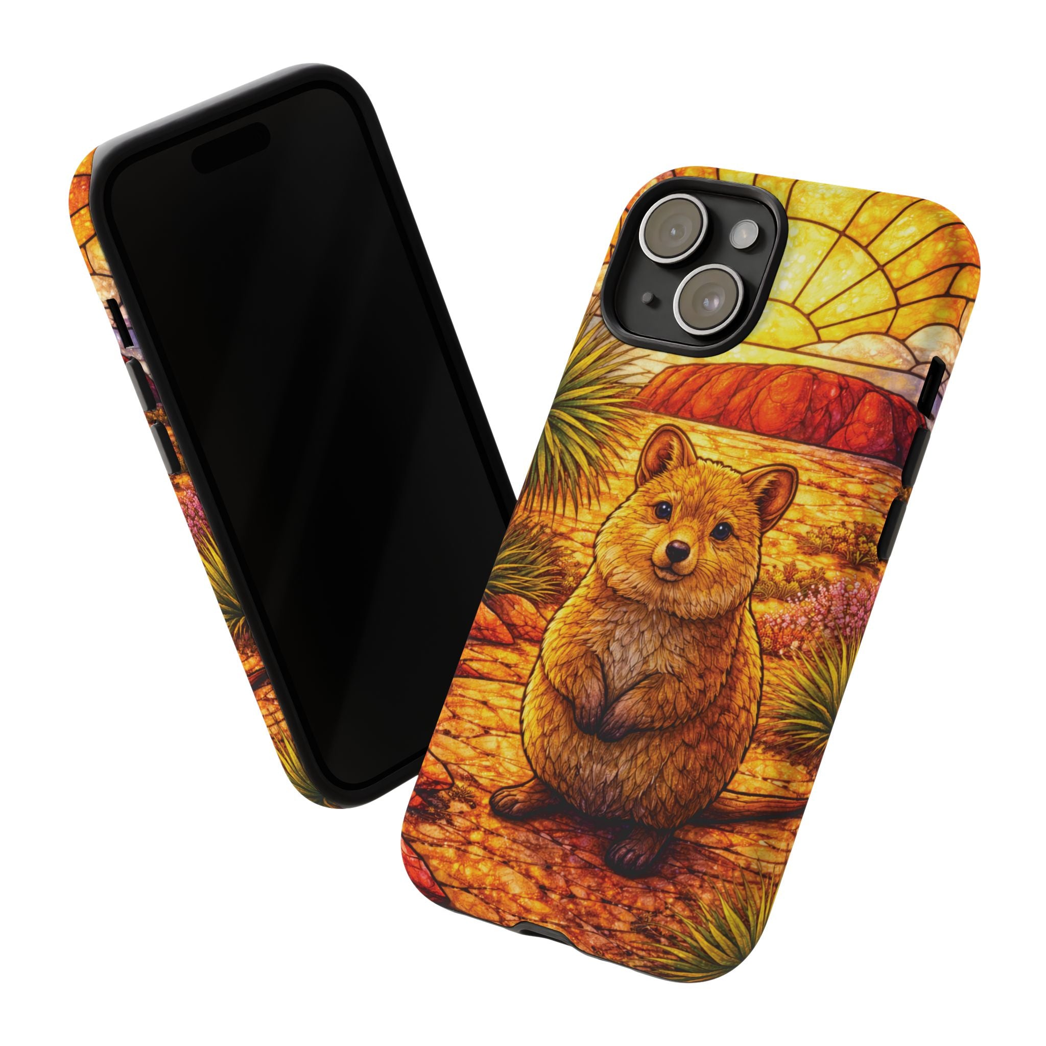 Quokka Stained-Glass Phone Case — Galaxy, iPhone & Pixel