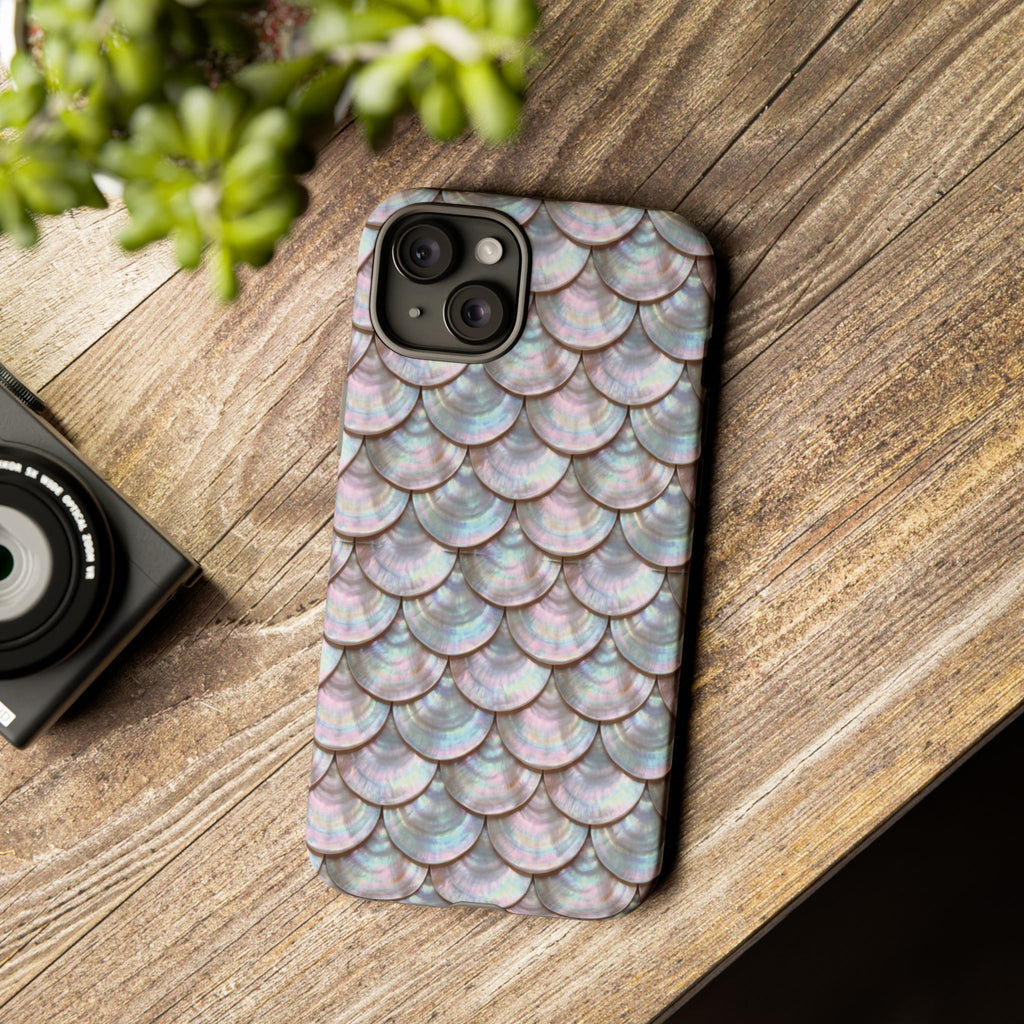 Mother of Pearl Scallop Scale Phone Case — Luxury Galaxy iPhone & Pixel