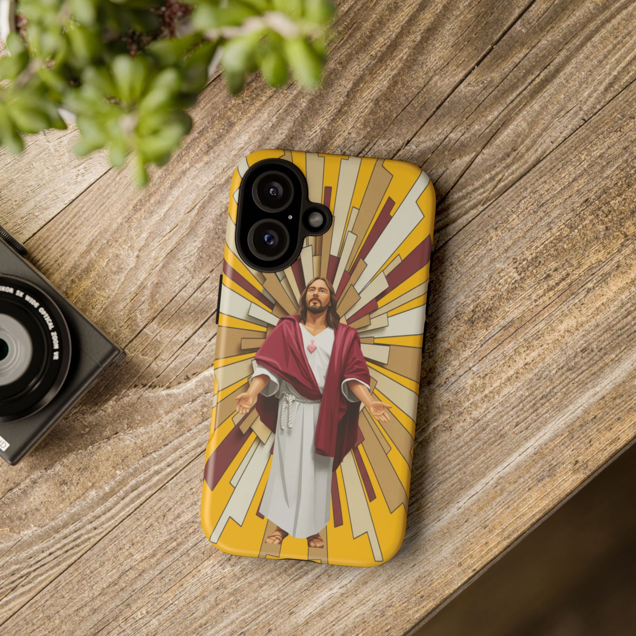 Radiant Jesus Art Phone Case | Christian Faith Inspirational Protective Cover