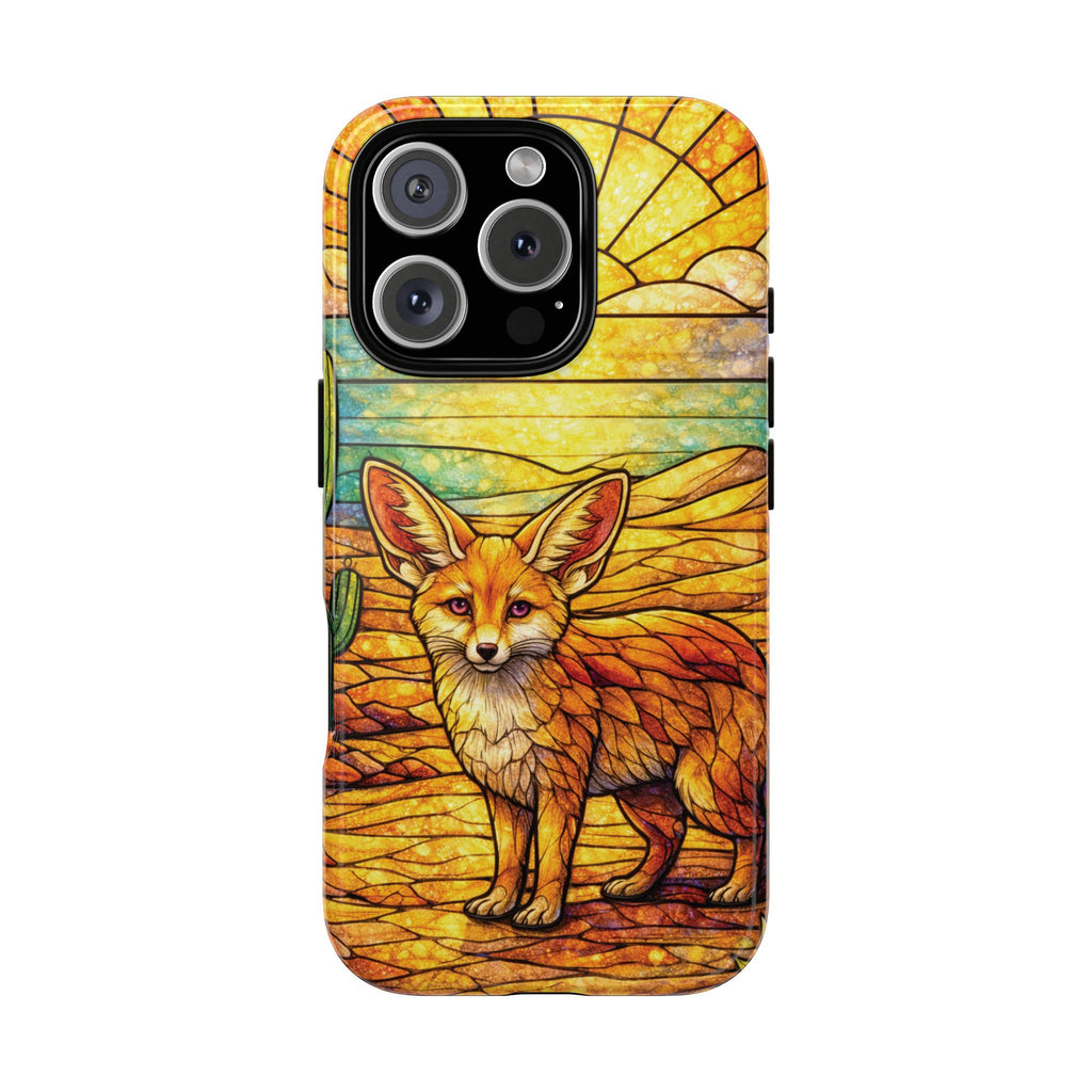 Desert Fox Stained Glass Phone Case — Galaxy & iPhone Pixel Compatible