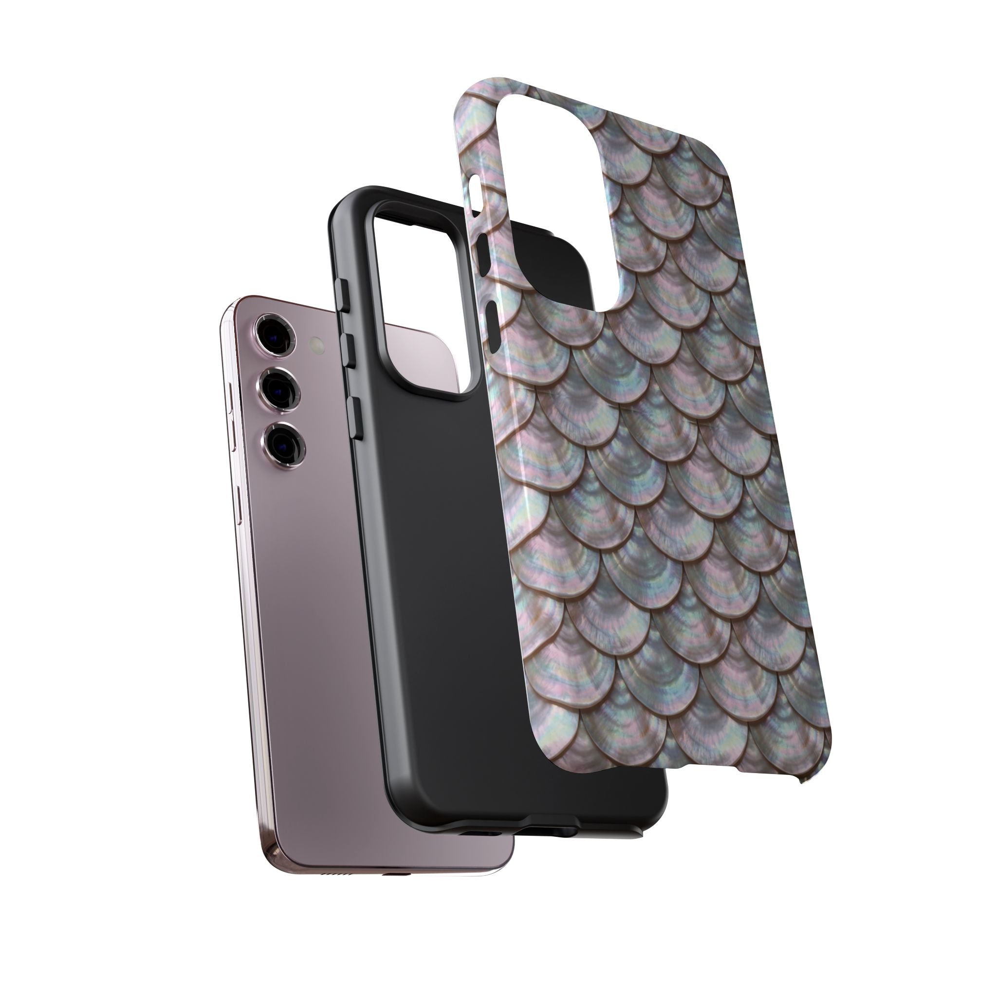 Mother of Pearl Scallop Scale Phone Case — Luxury Galaxy iPhone & Pixel