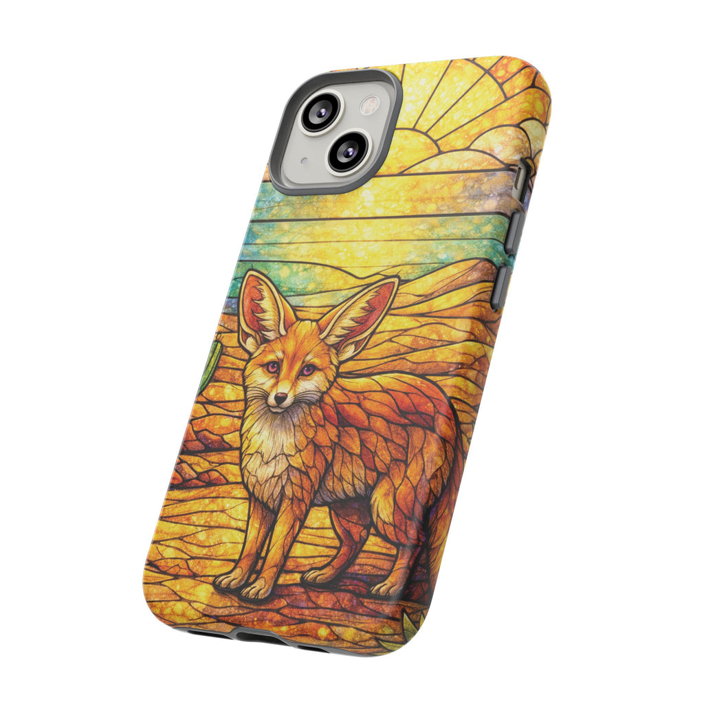 Desert Fox Stained Glass Phone Case — Galaxy & iPhone Pixel Compatible