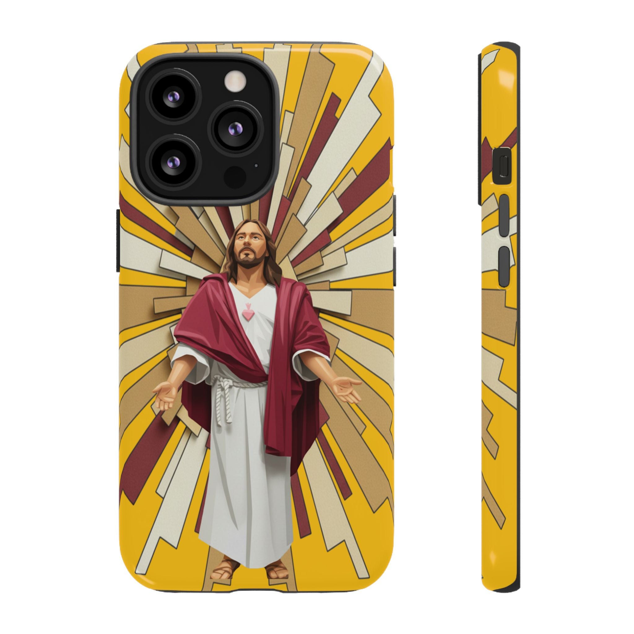 Radiant Jesus Art Phone Case | Christian Faith Inspirational Protective Cover